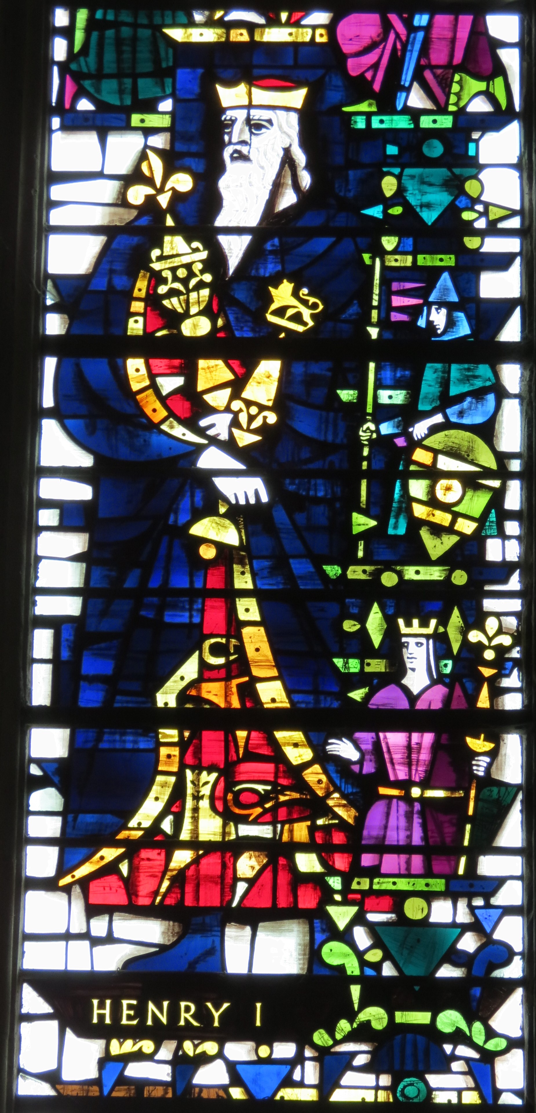 Henry I on a stained-glass window in Canterbury Cathedral
