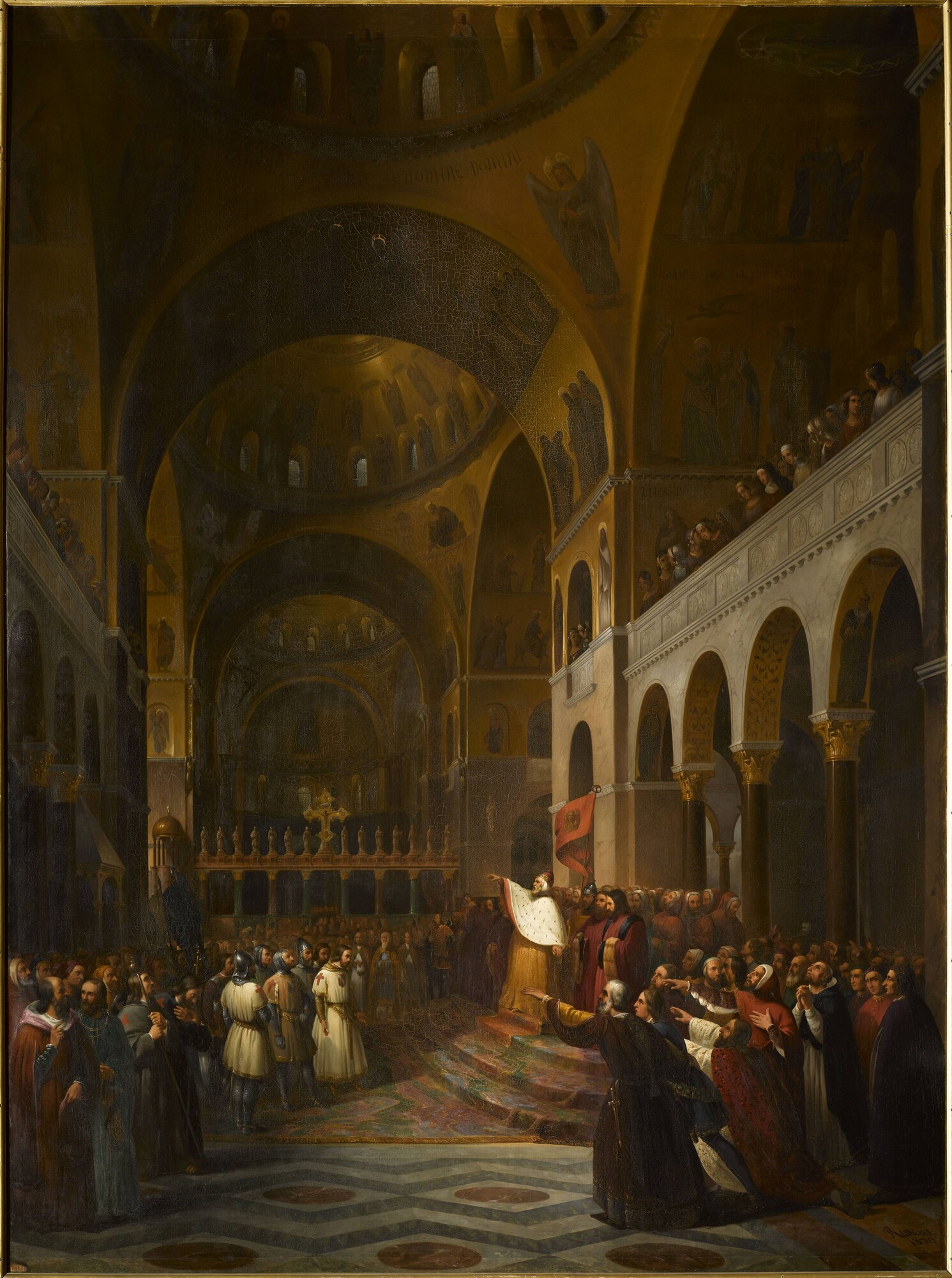 Treaty concluded between the Crusaders and the Venetians in the church of Saint Mark