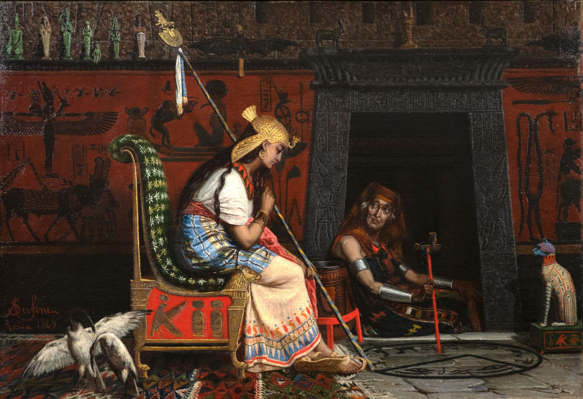 Young Cleopatra consults a sorceress