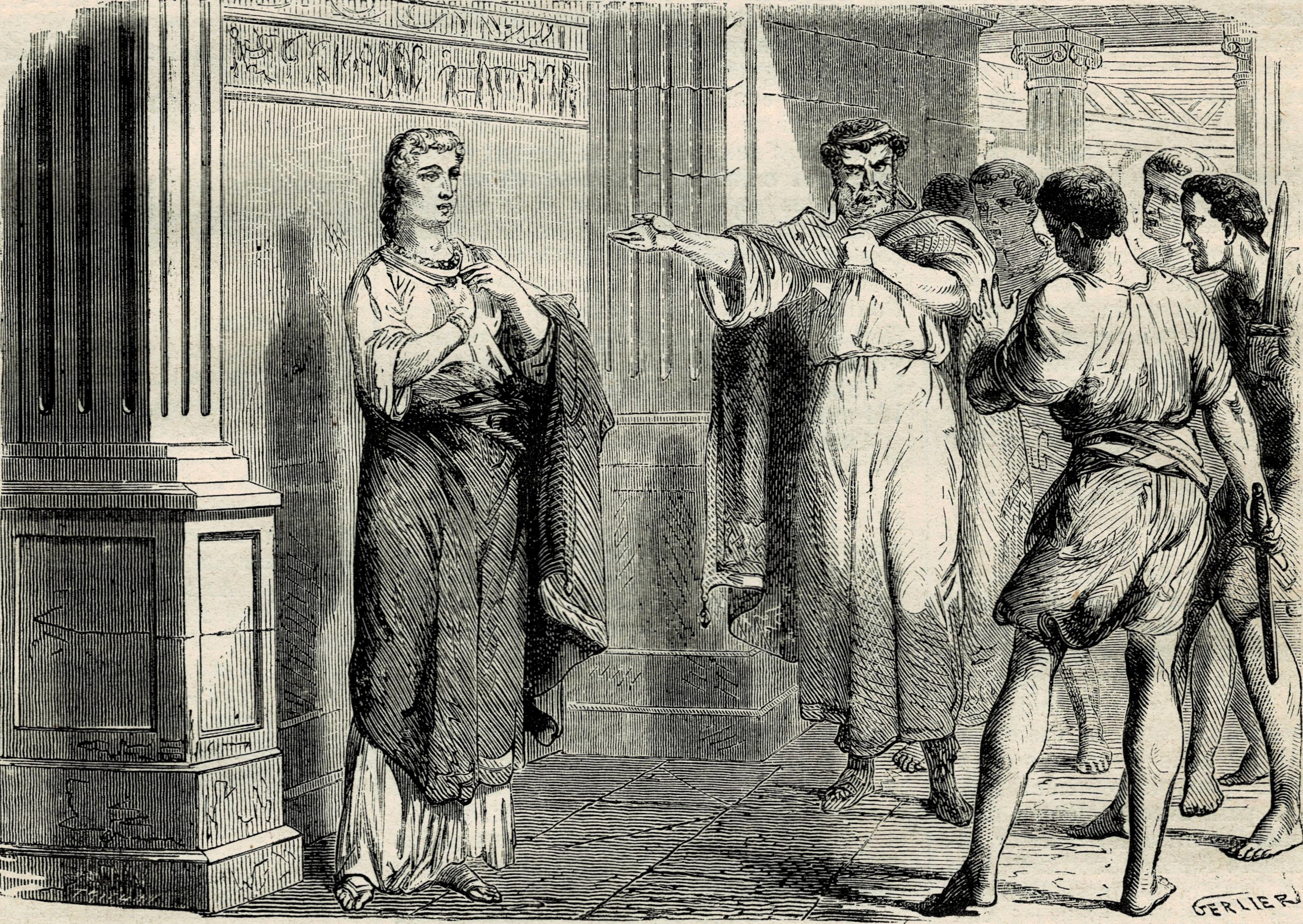 Anicetus leading the assassins against Agrippina