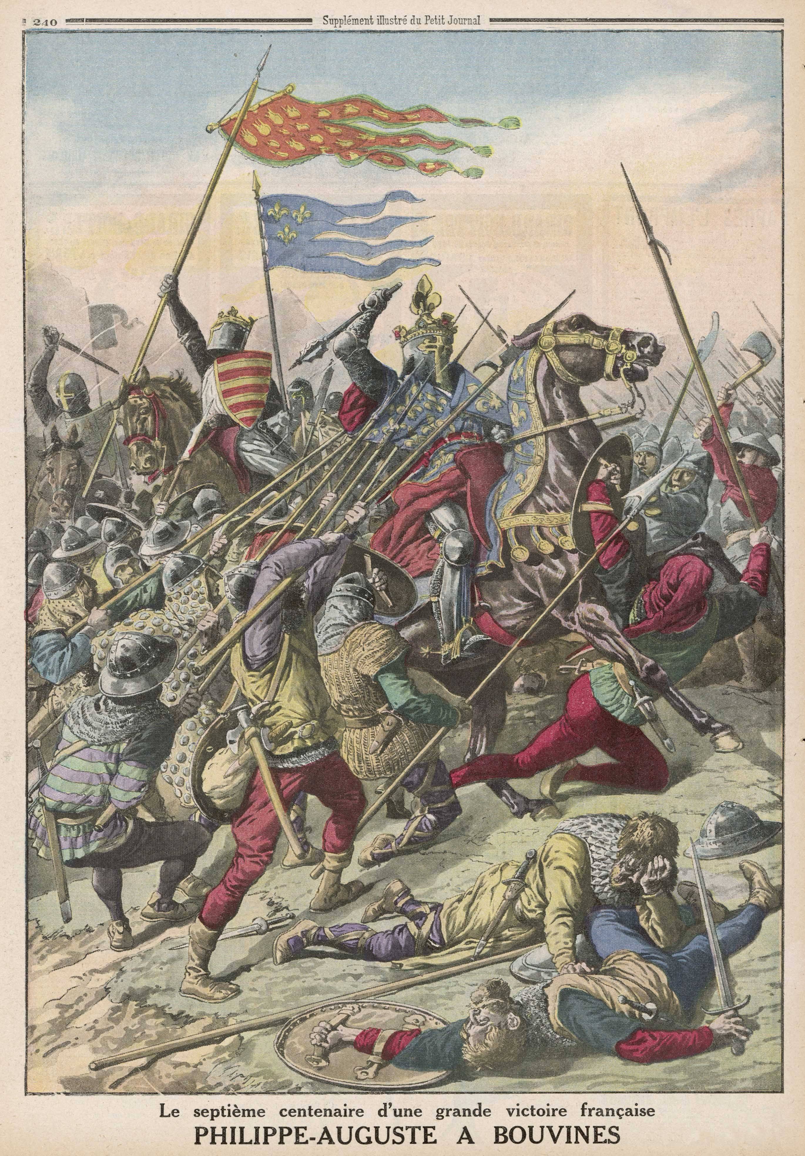 .6 Philip Augustus at Bouvines, illustration published in the illustrated supplement of Le Petit Journal, July 26