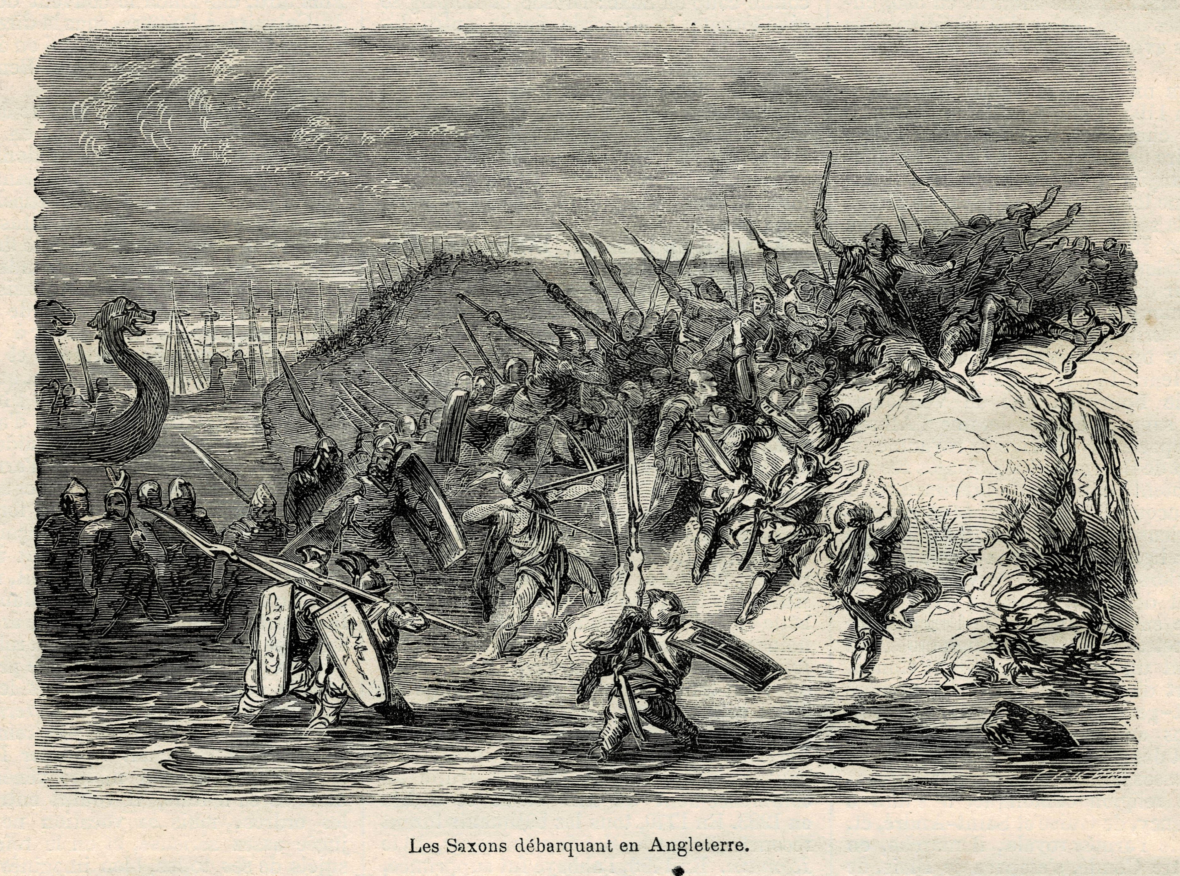 The Saxons landing in England