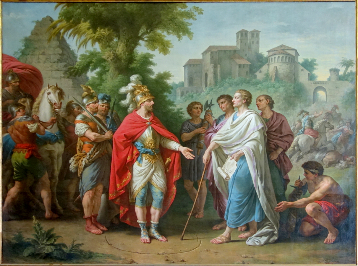 Popilius sent an embassy to Antiochus to stop his ravages in Egypt