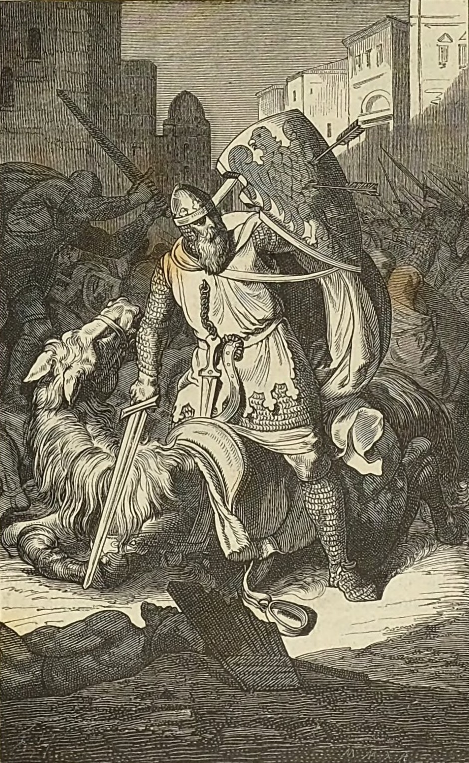 Friedrich I in the streetfight in Rome