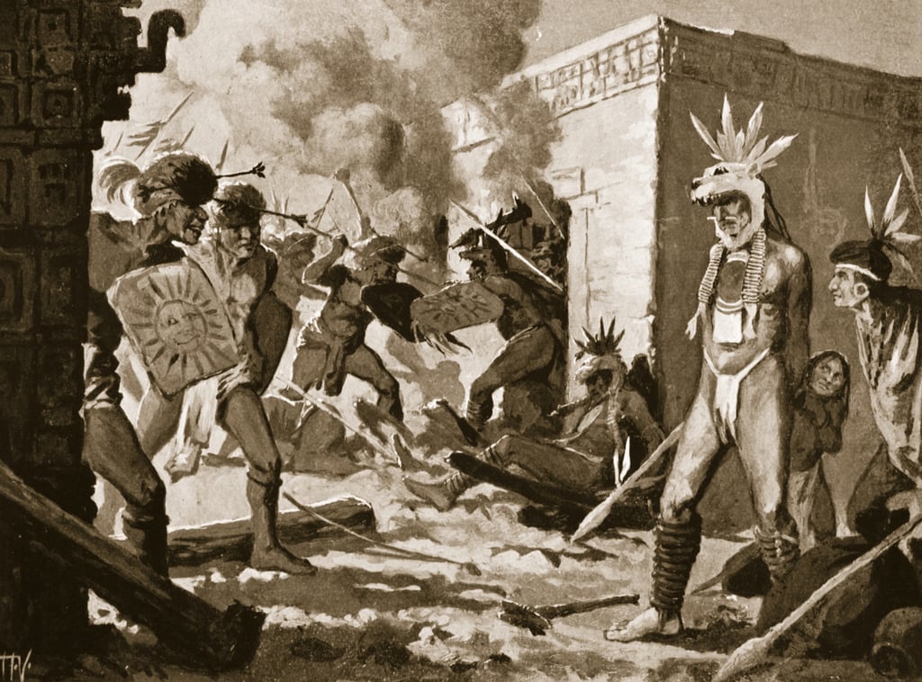 The Tutul-Xius overthrowing Chichen Itza, Mexico