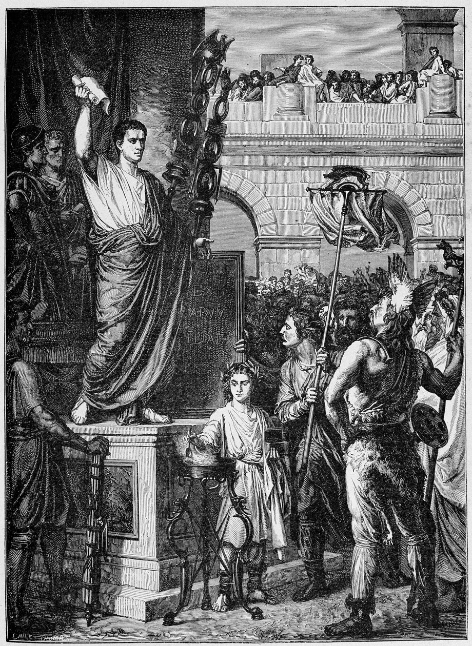 Augustus Presents the Constitution to the Deputies of the Three Provinces of Celtic Gaul Gathered in Lyon