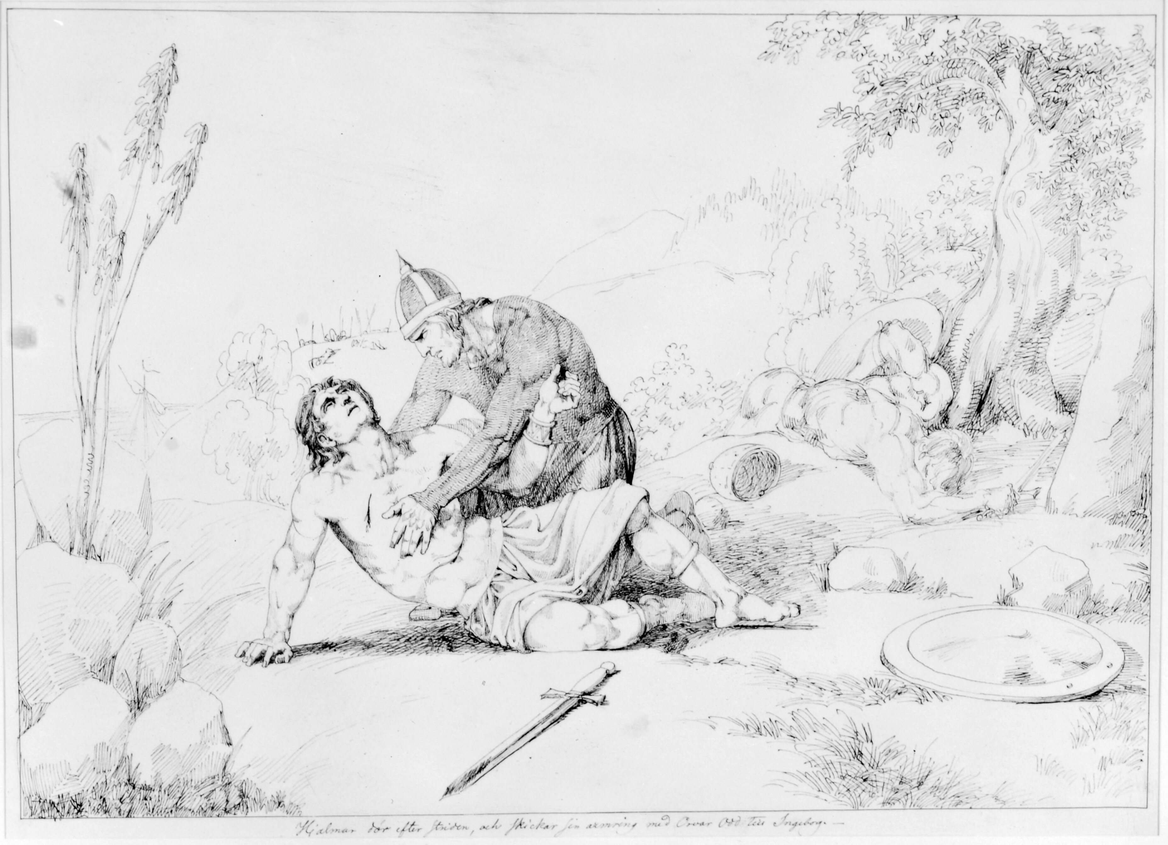 Hjalmar Dies After the Battle and Sends His Arm Ring with Örvar-Odd to Ingeborg