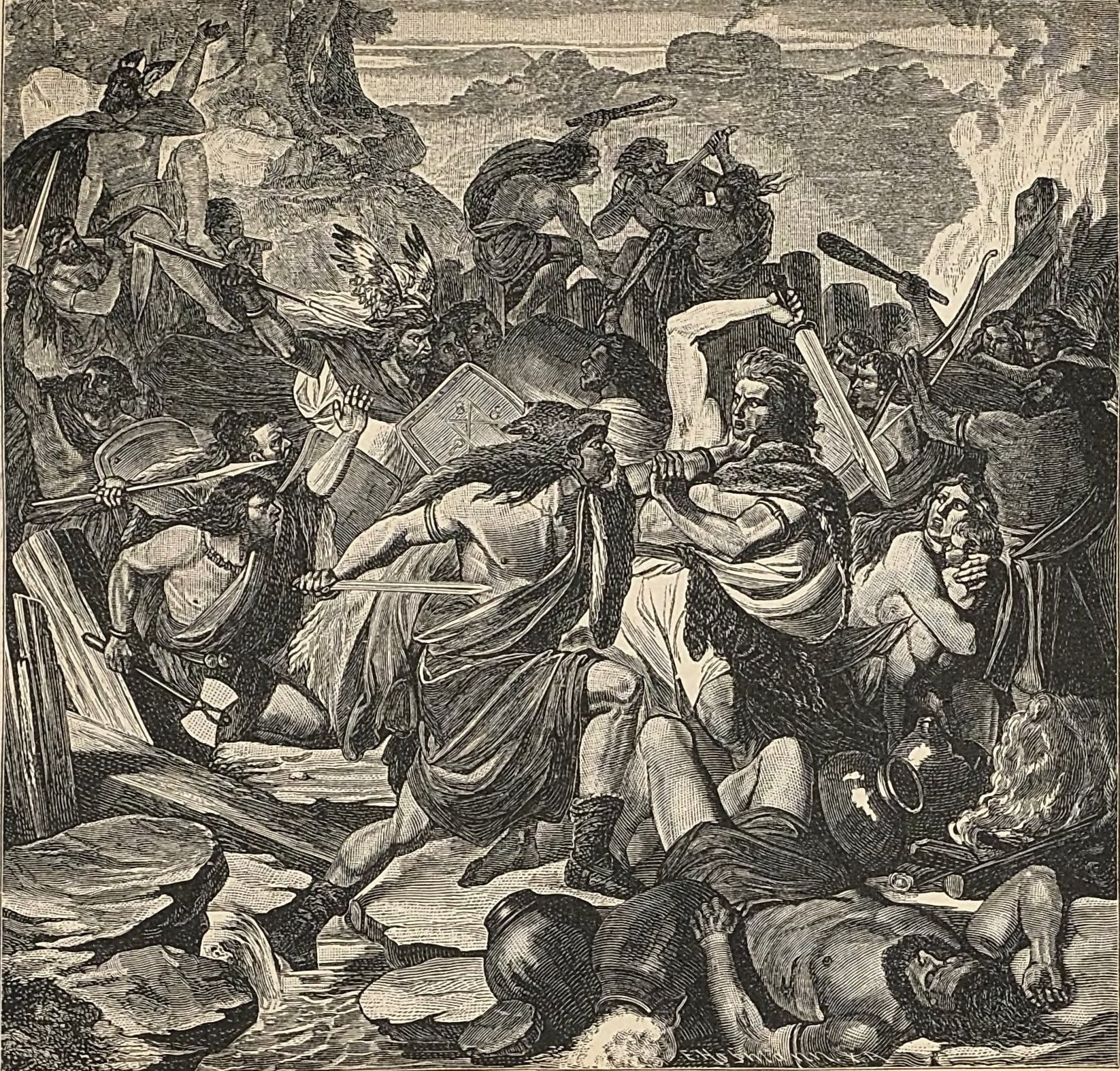 Battle between the Hermunduri and Katti for the salt springs near Kissingen