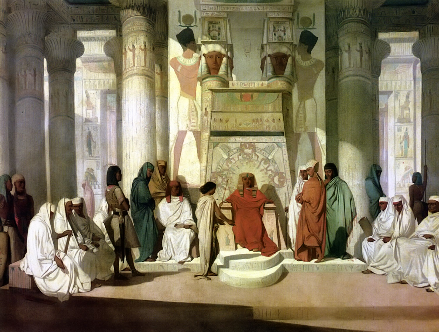 Joseph explains Pharaoh's dream