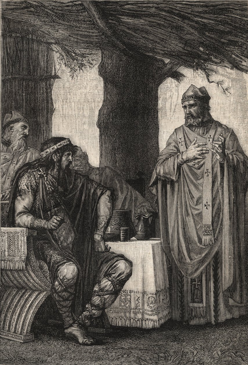 Saint Gregoire of Tours opposing Chilperic I