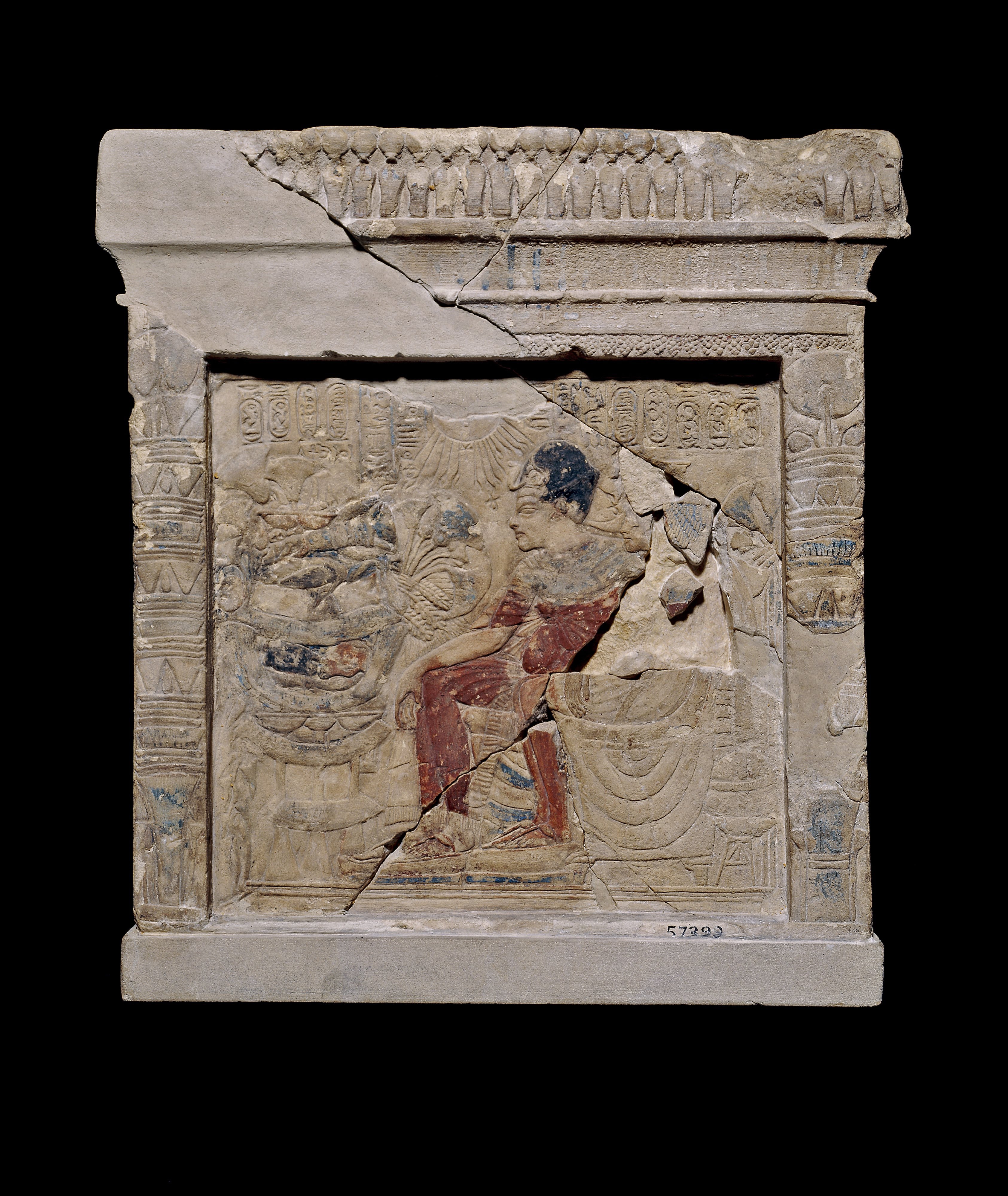 Shrine stela of Amenhotep III and Queen Tiye