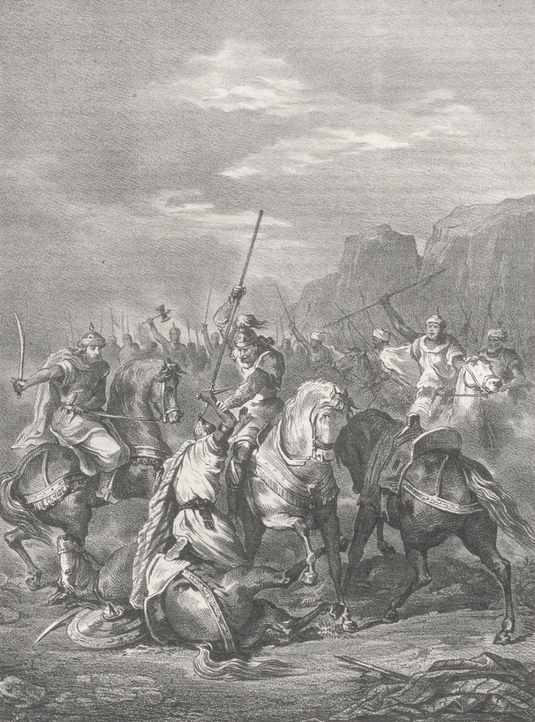 Death of Alsamalí ben Melek at the battle of Tolouse