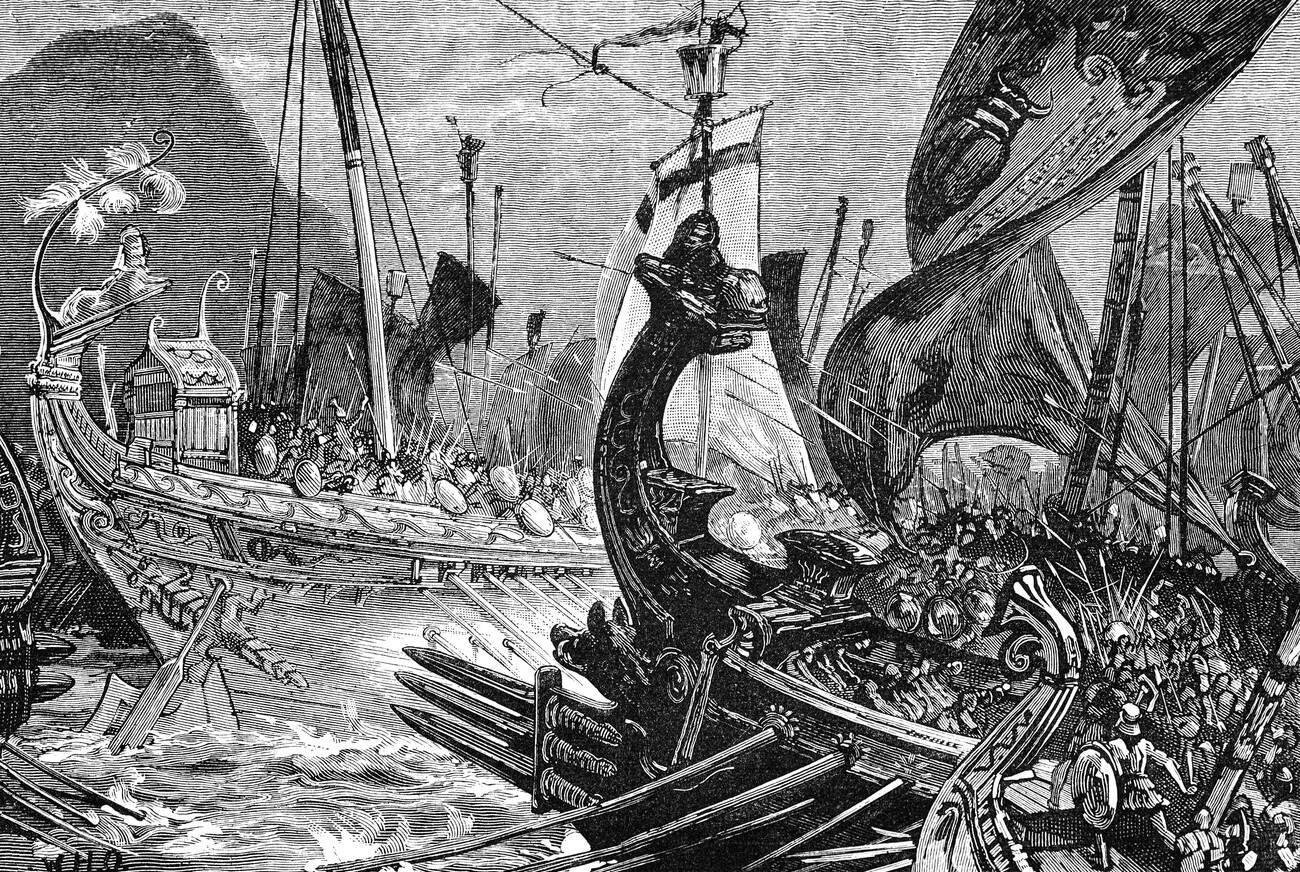 Battle between Ptolemy and Demetrius Poliorcetes off Salamis