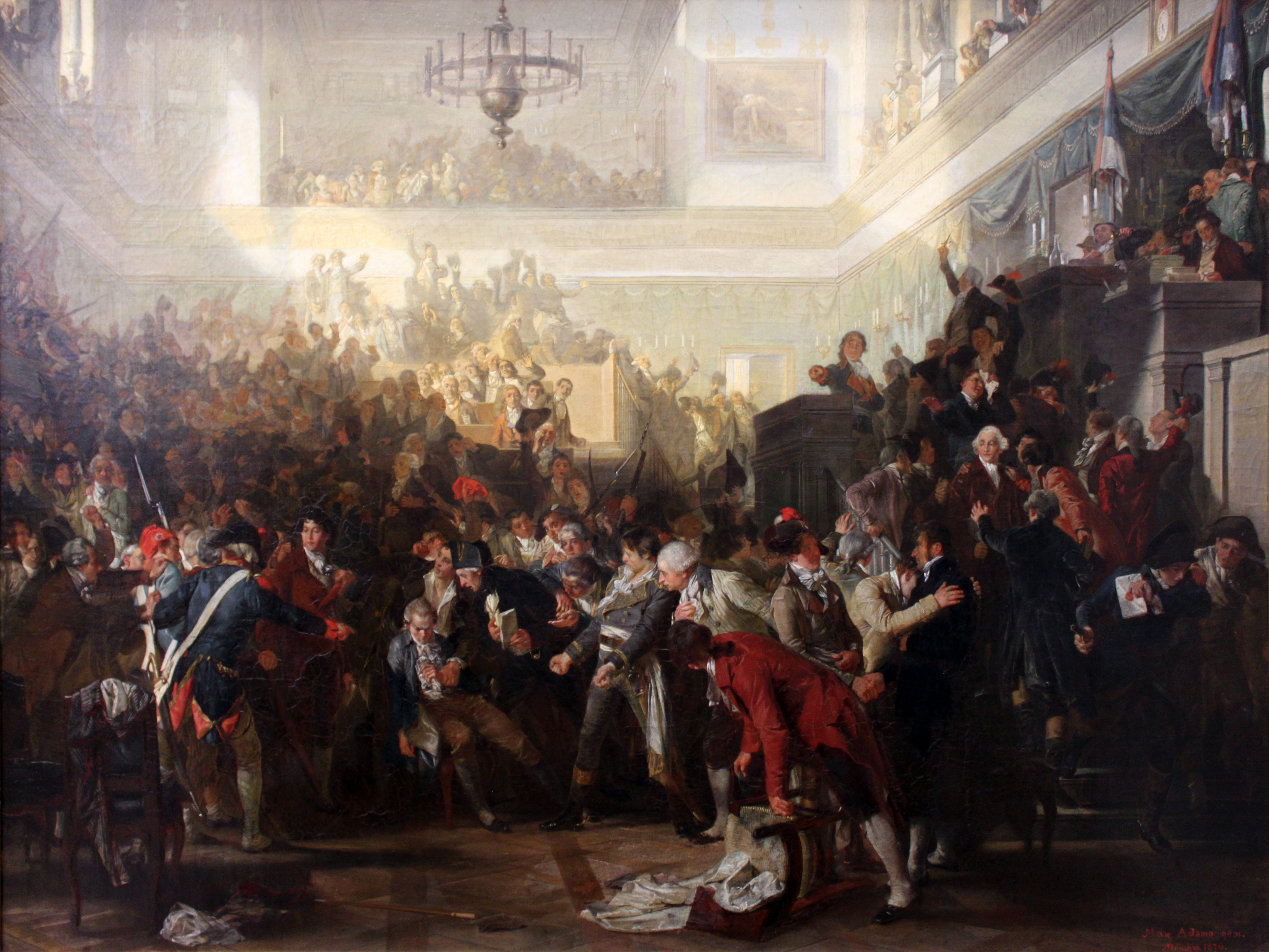 The overthrow of Robespierre in the National Convention