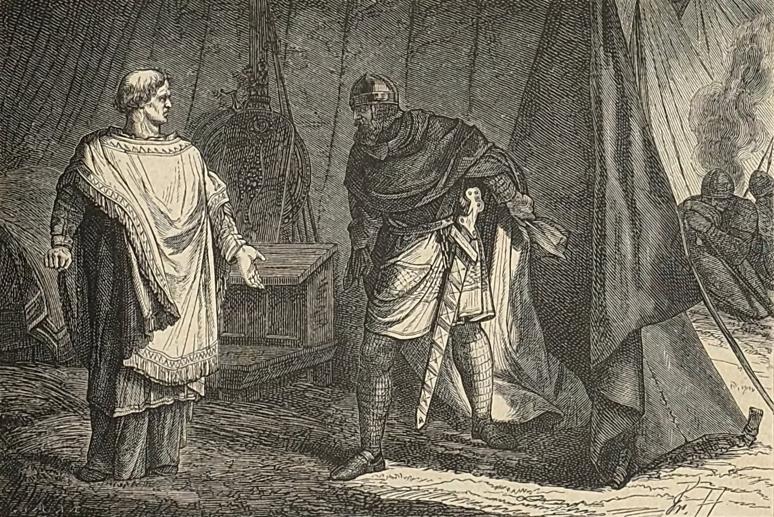 Dispute between Friedrich of Mainz and Otto I near Breibach