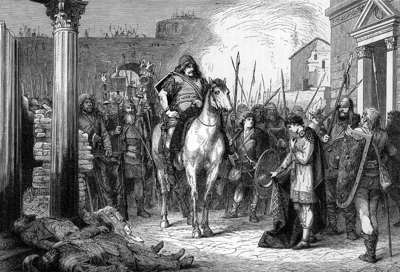 Abdication of Romulus Infront of Odoacer