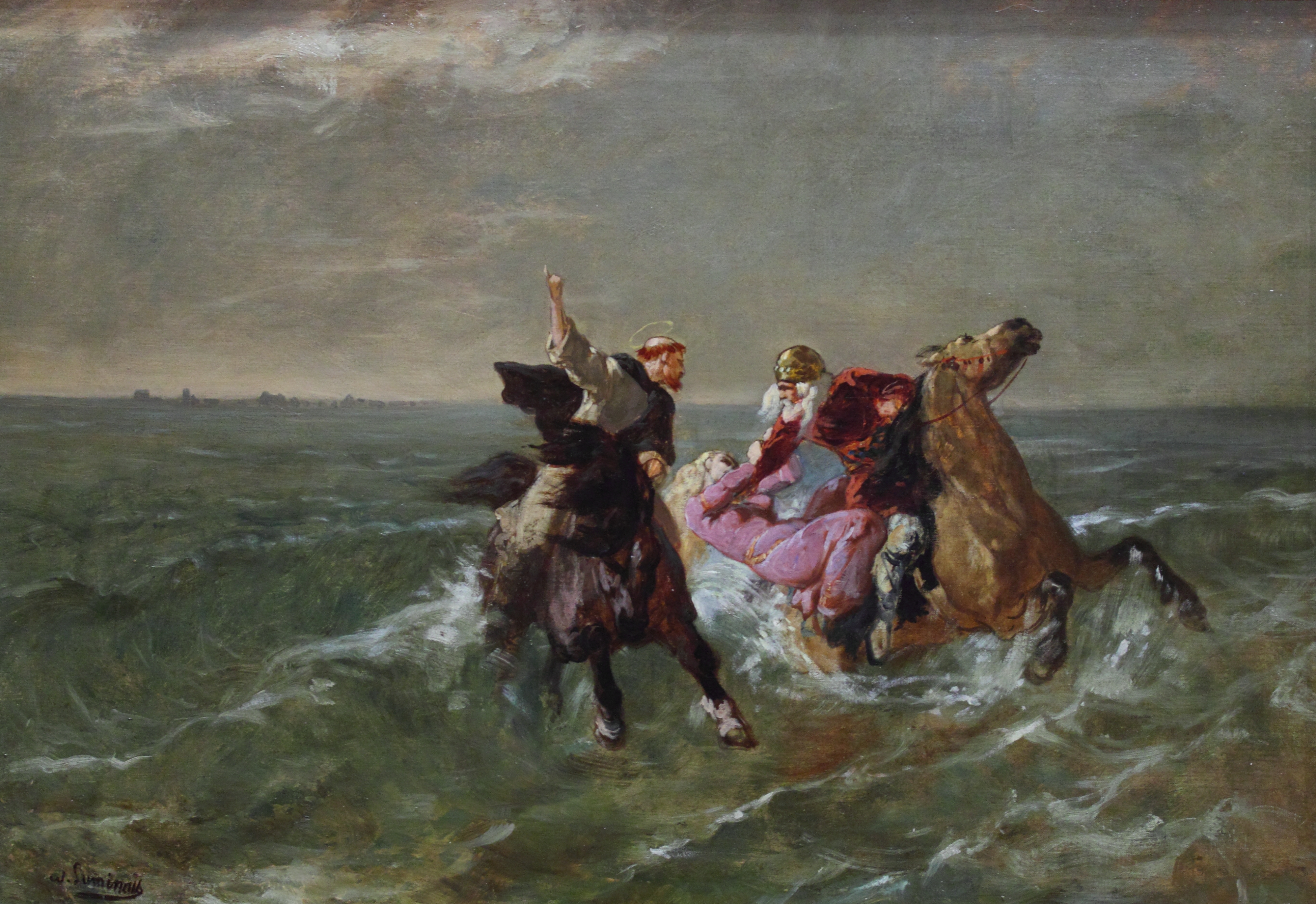 Flight of King Gradlon by Evariste Vital Luminais, Musée des Beaux-Arts de Rennes