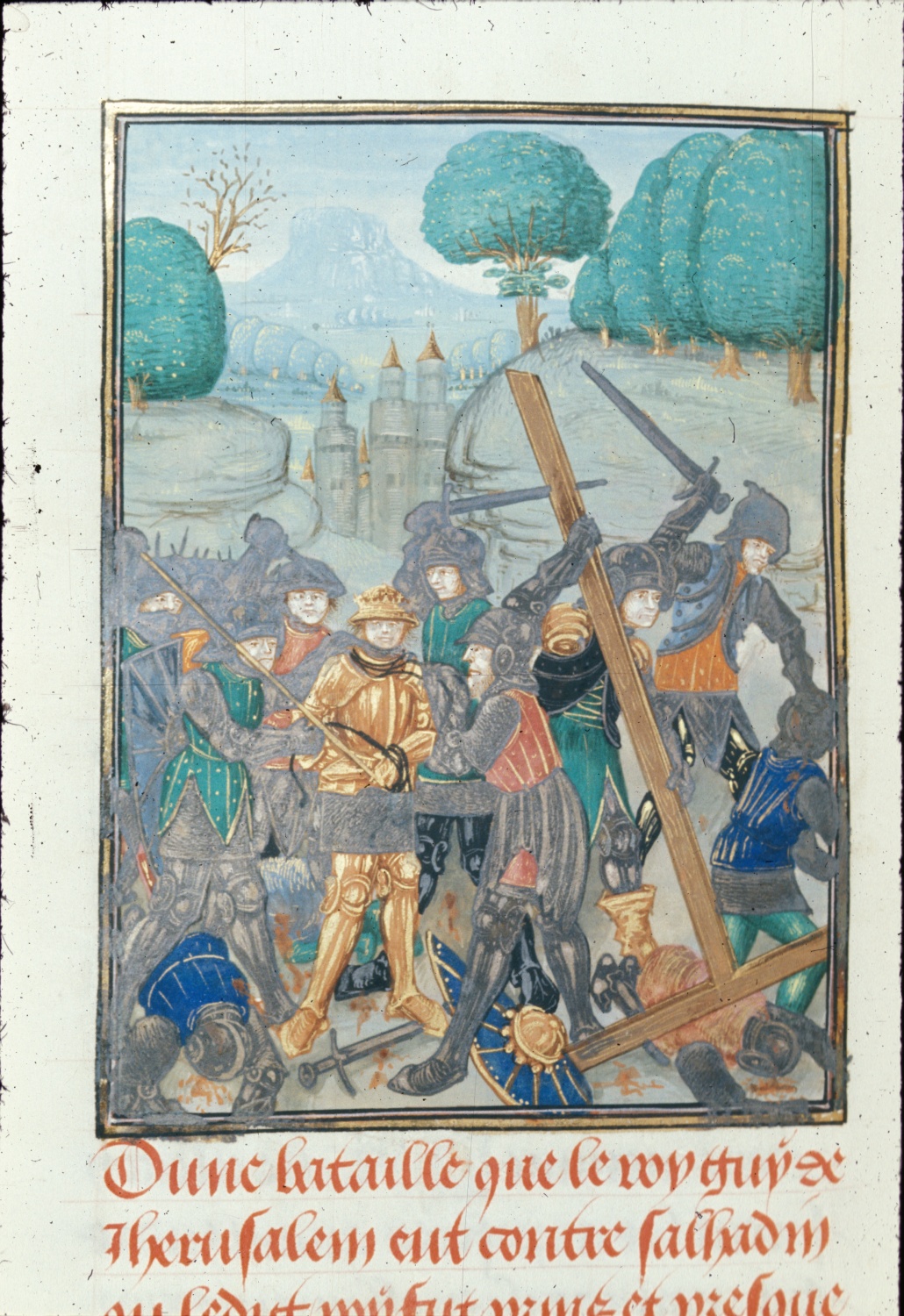 Defeat of Guy of Lusignan by Saladin,loss of the Cross