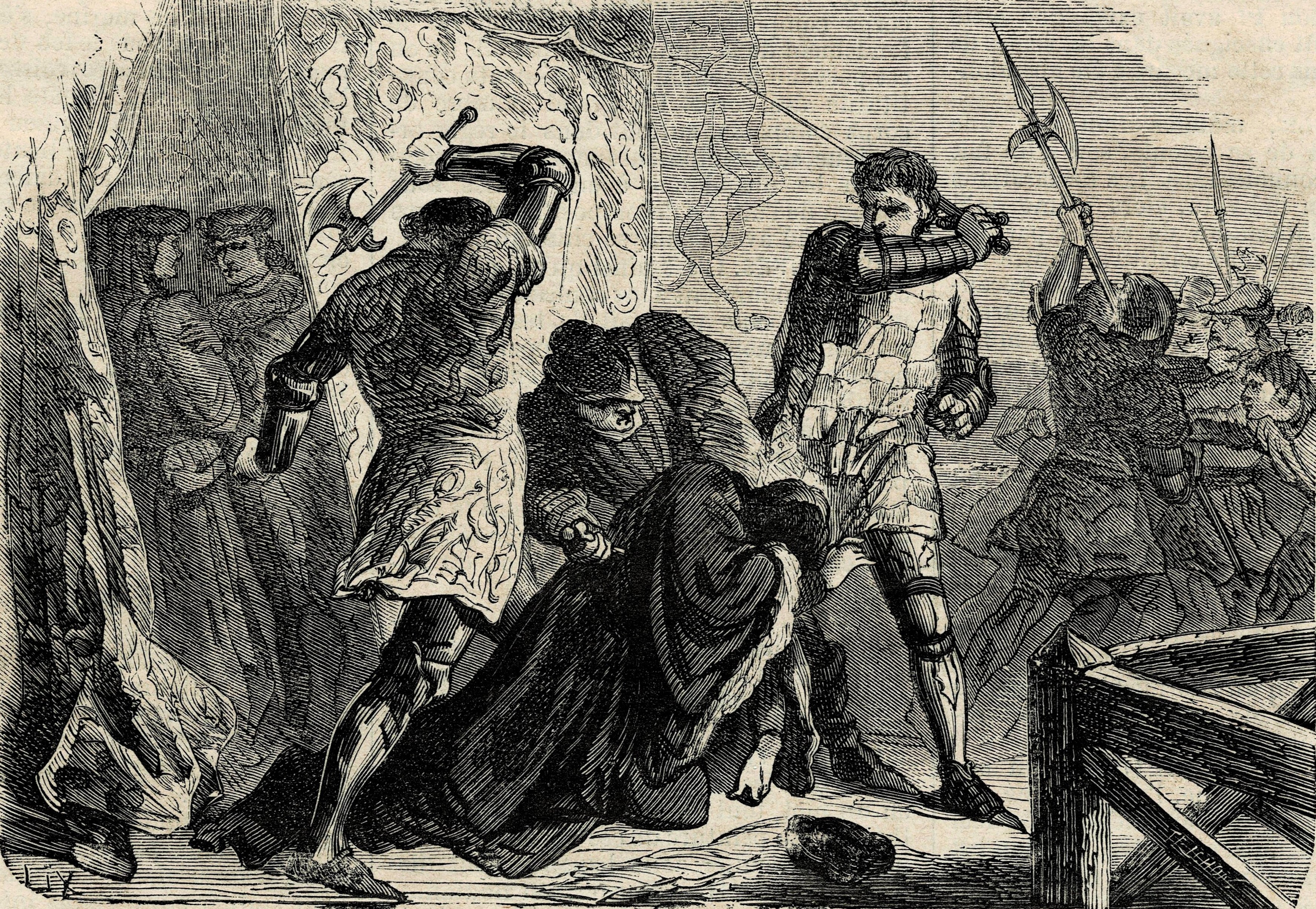 Tanneguy Duchâtel kills John the Fearless on the bridge of Montereau