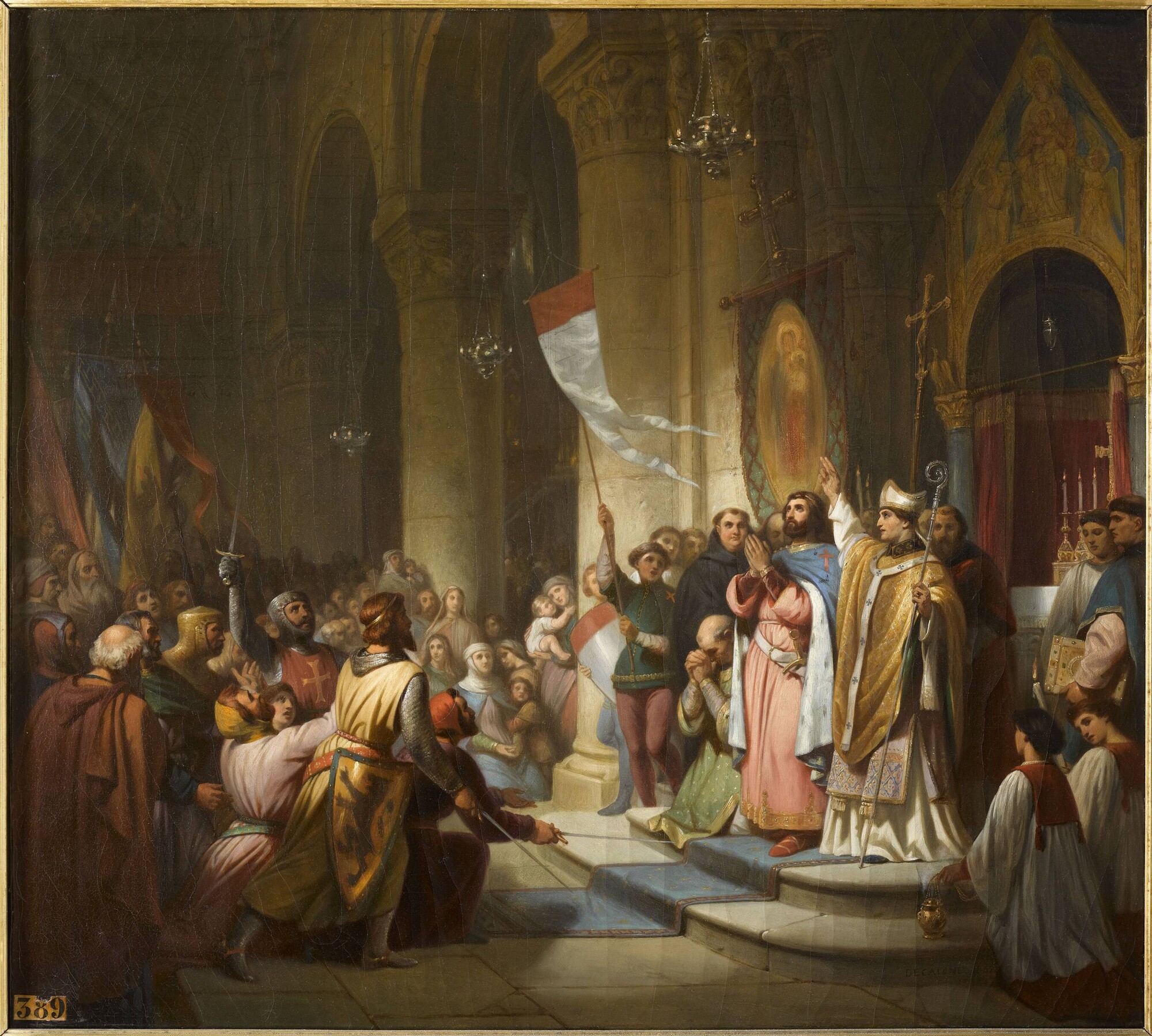 Boniface of Montferrat, elected leader of the Fourth Crusade, in Soissons