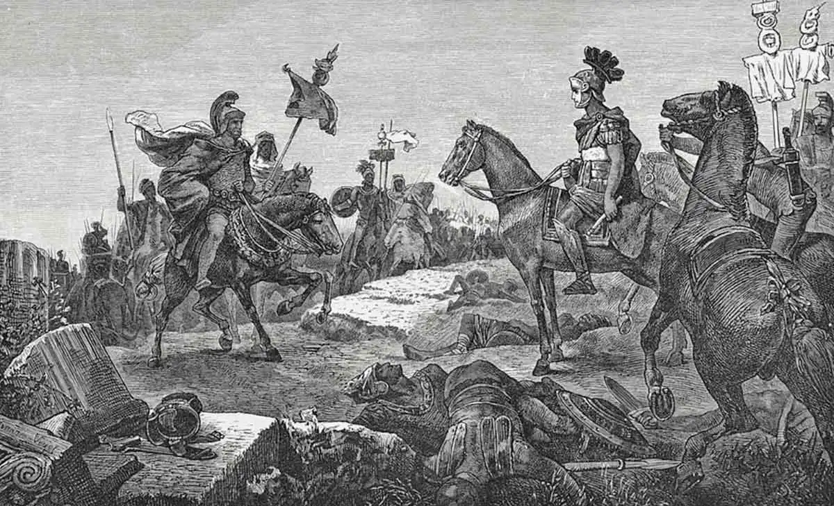 Scipio Africanus meets Hannibal before the Battle of Zama