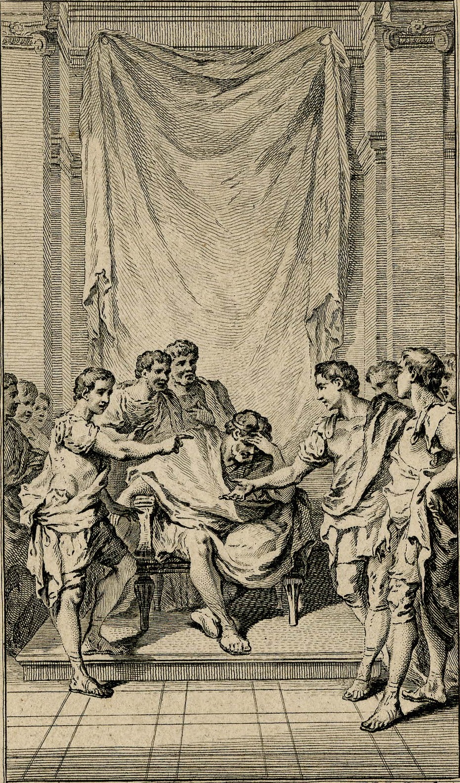 Philip King of Macedon hearing his sons Perseus and Demetrius