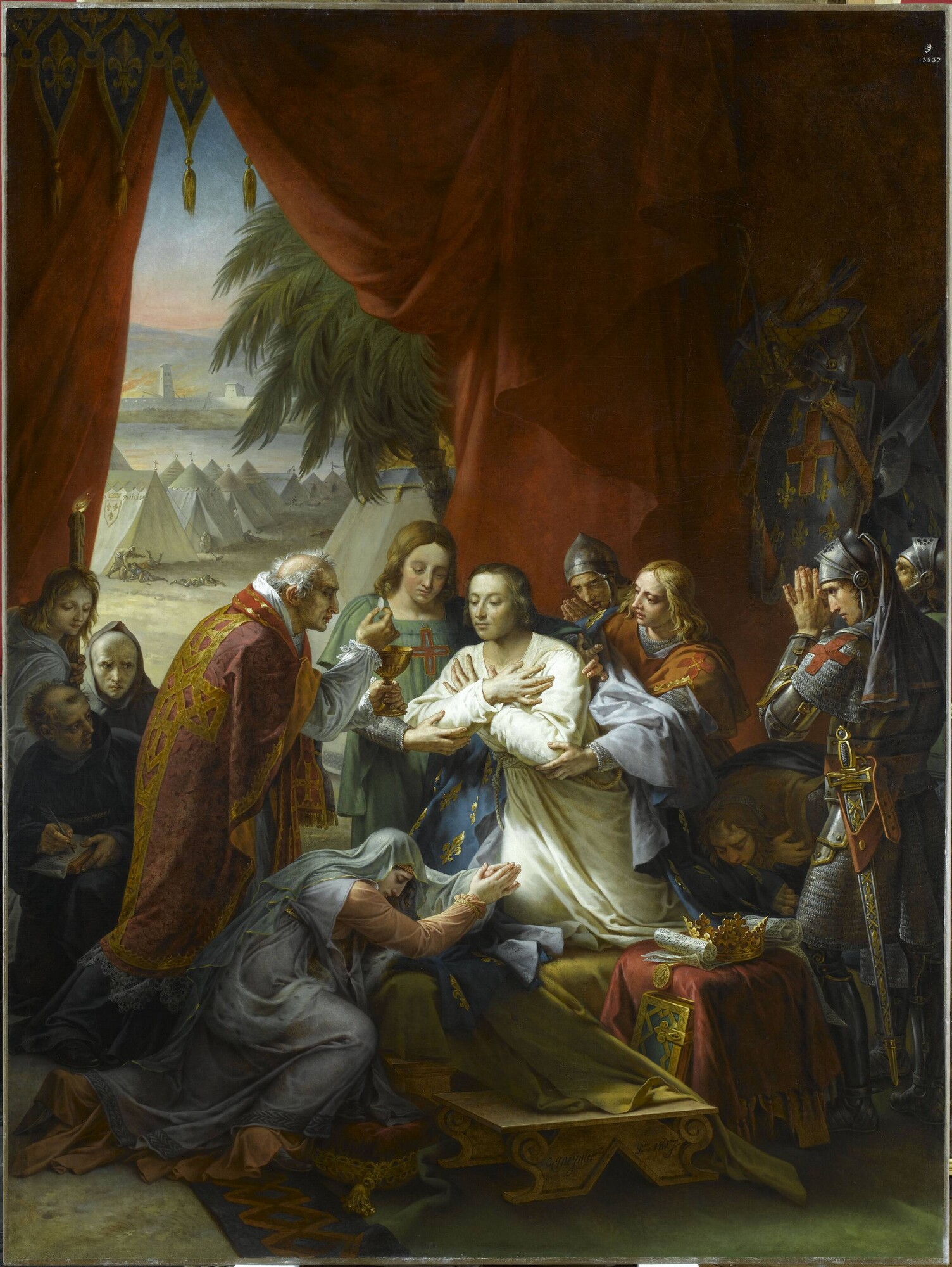 Louis IX (Saint Louis) receiving the viaticum