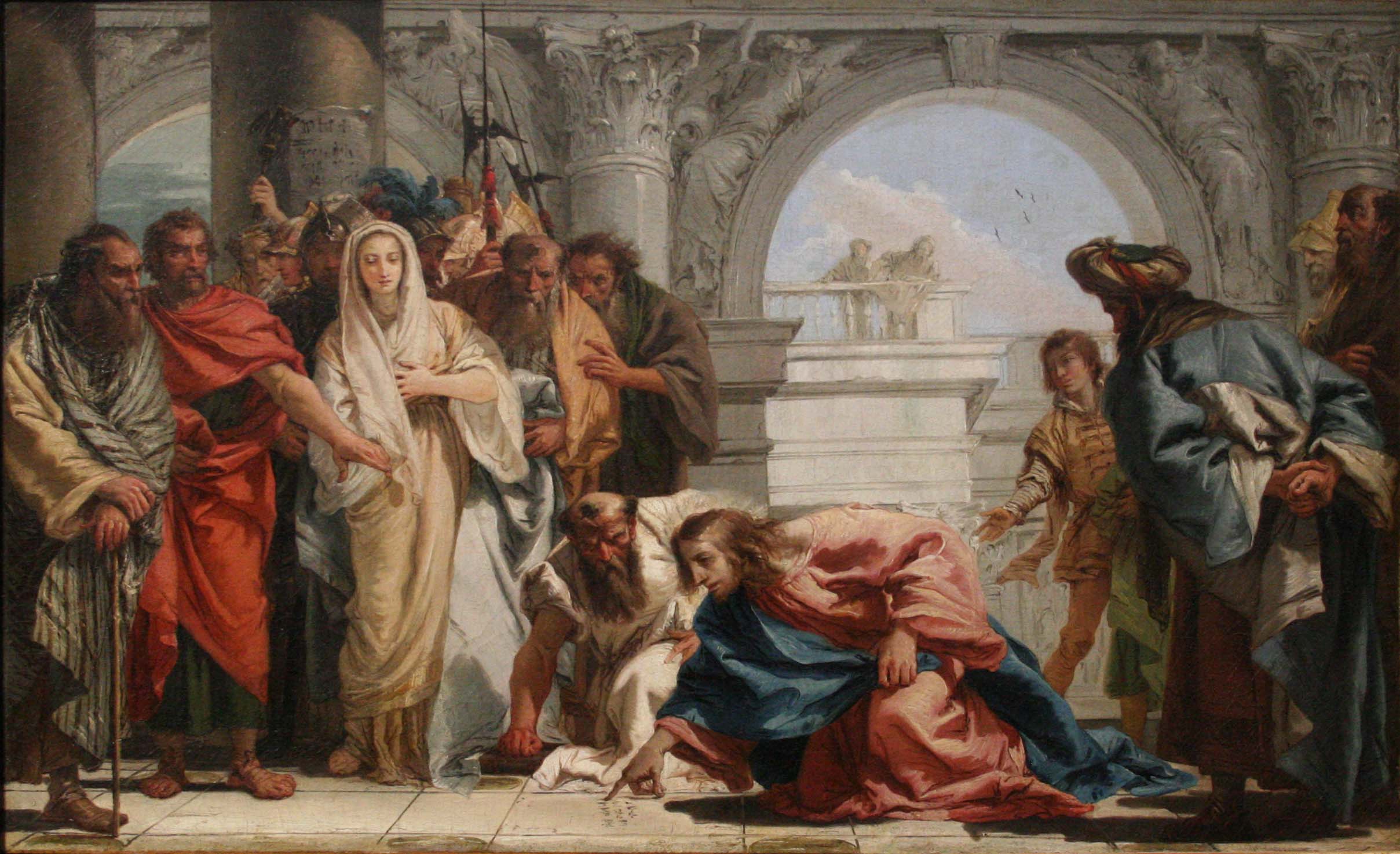 Christ and the woman who has committed adultery
