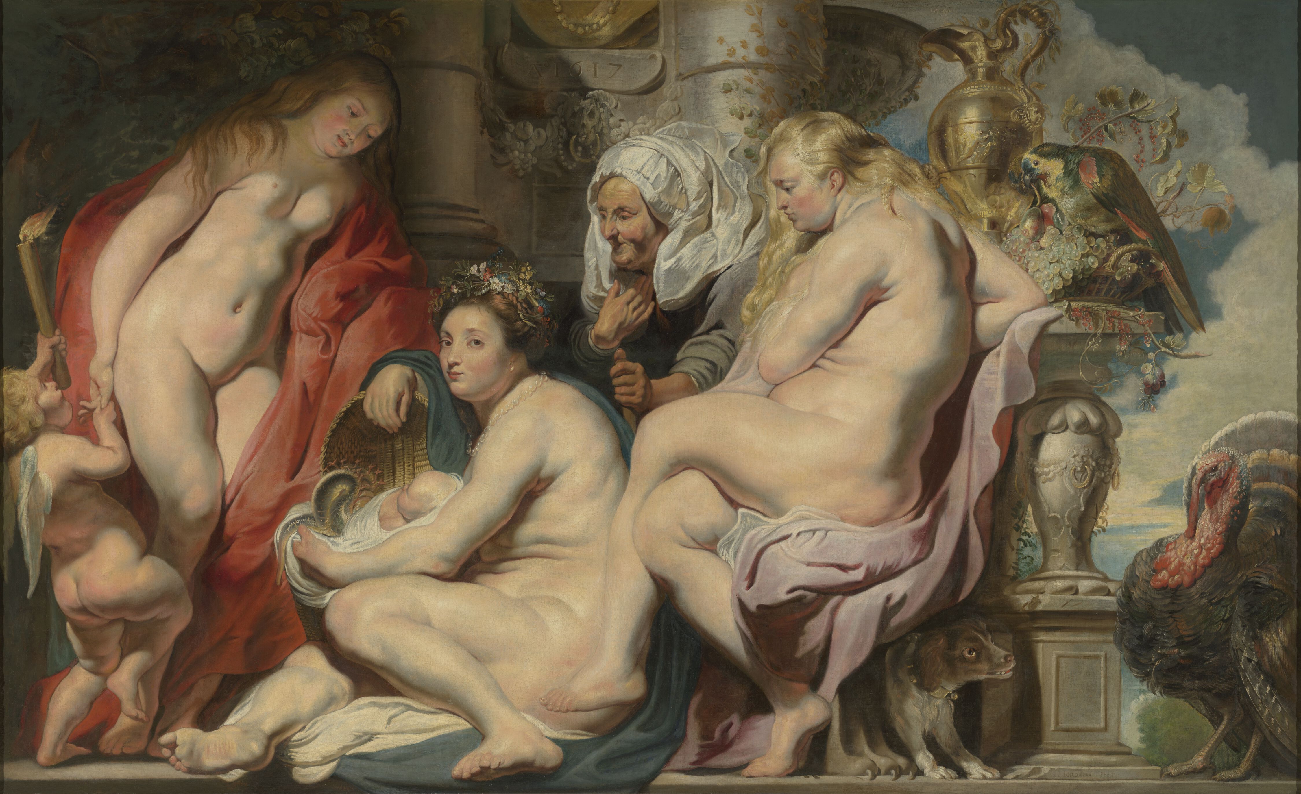 The daughters of Cecrops discover Erichthonius