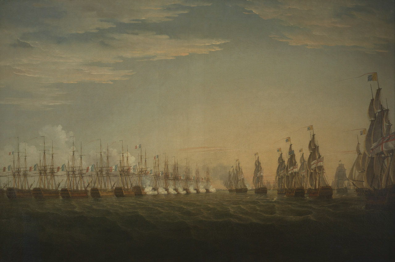 Beginning of the Action at the Battle of the Nile Thomas Whitcombe
