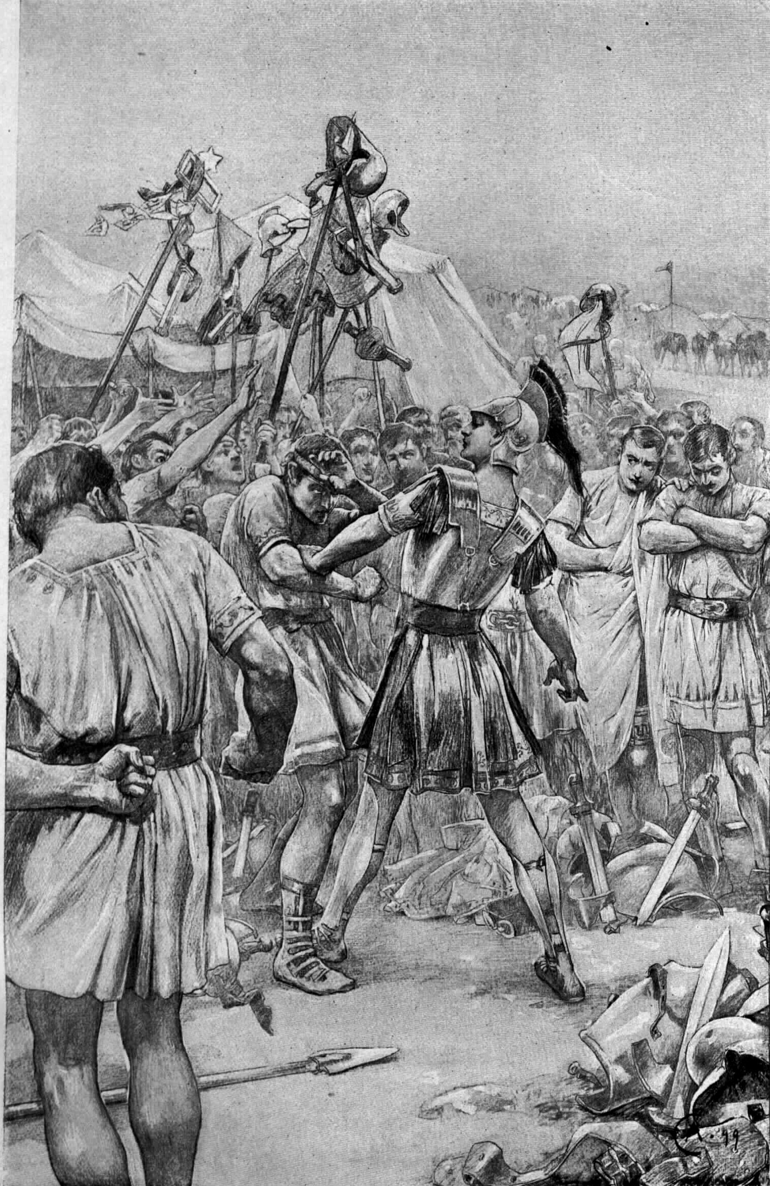 Alexander quelling the Opis mutiny