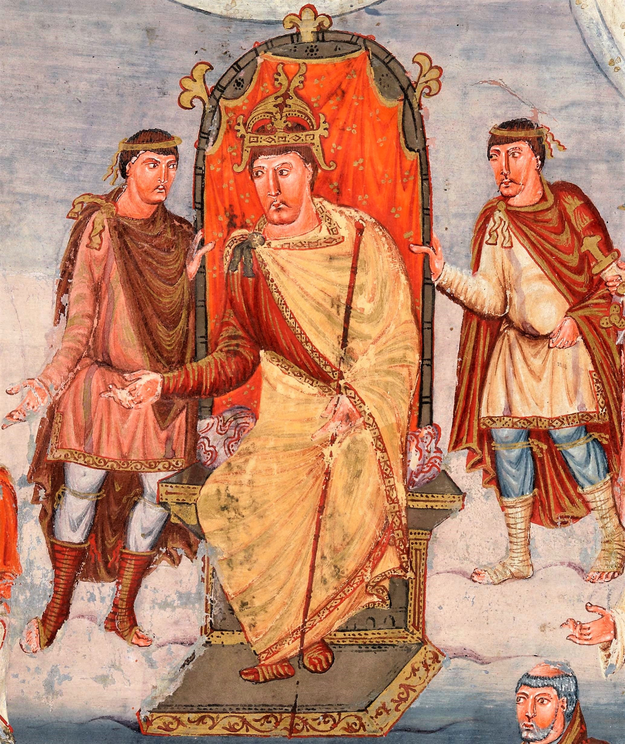 Count Vivien offers a manuscript of the Bible to Charles the Bald