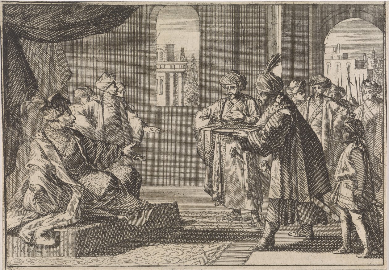 Guei-tschun, First Minister under Emperor Chongzhen, Given a Silk Rope to Hang Himself