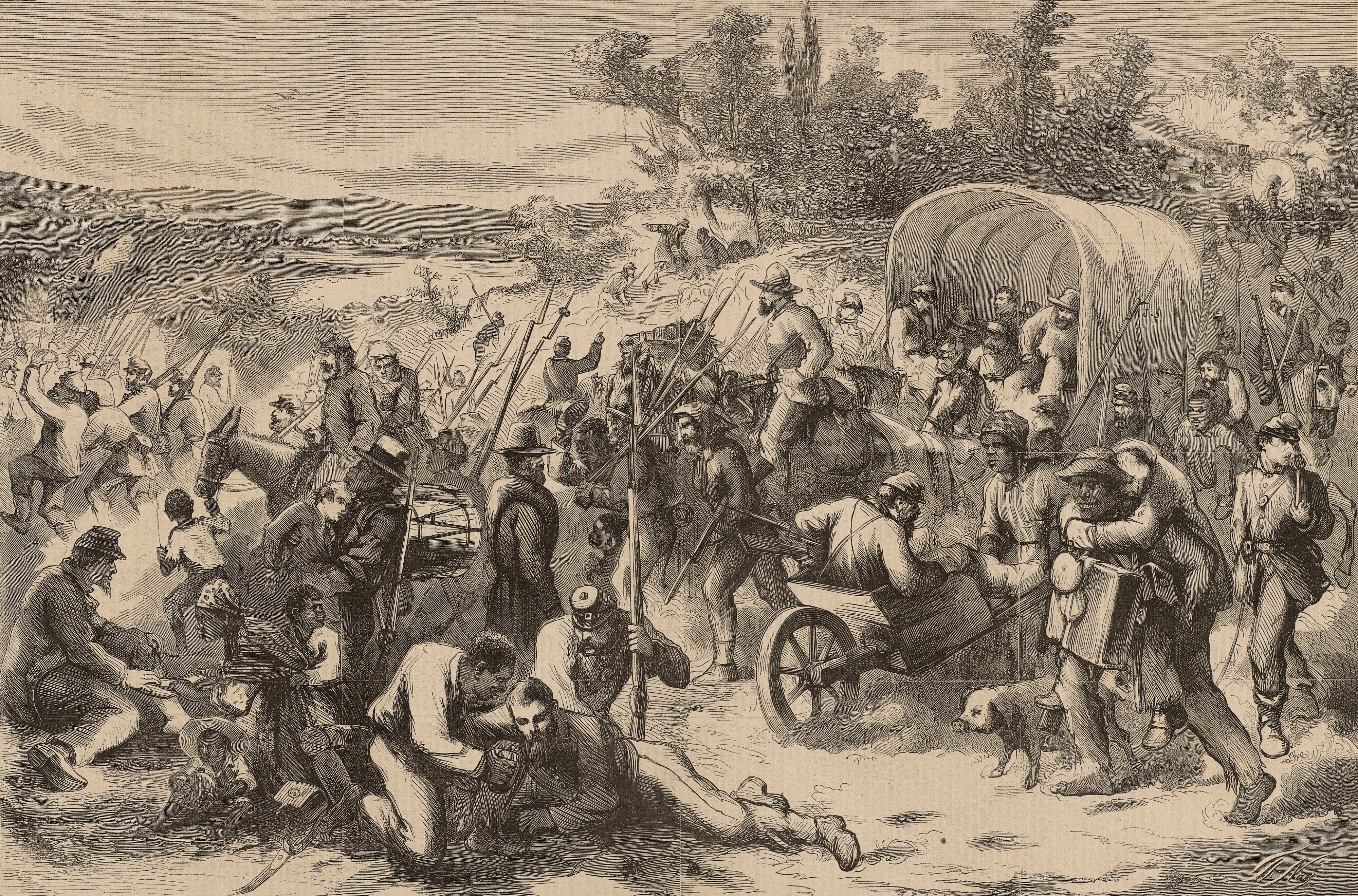 General Sherman's Rear-Guard, Thomas Nast,  Harper's Weekly, 2 April
