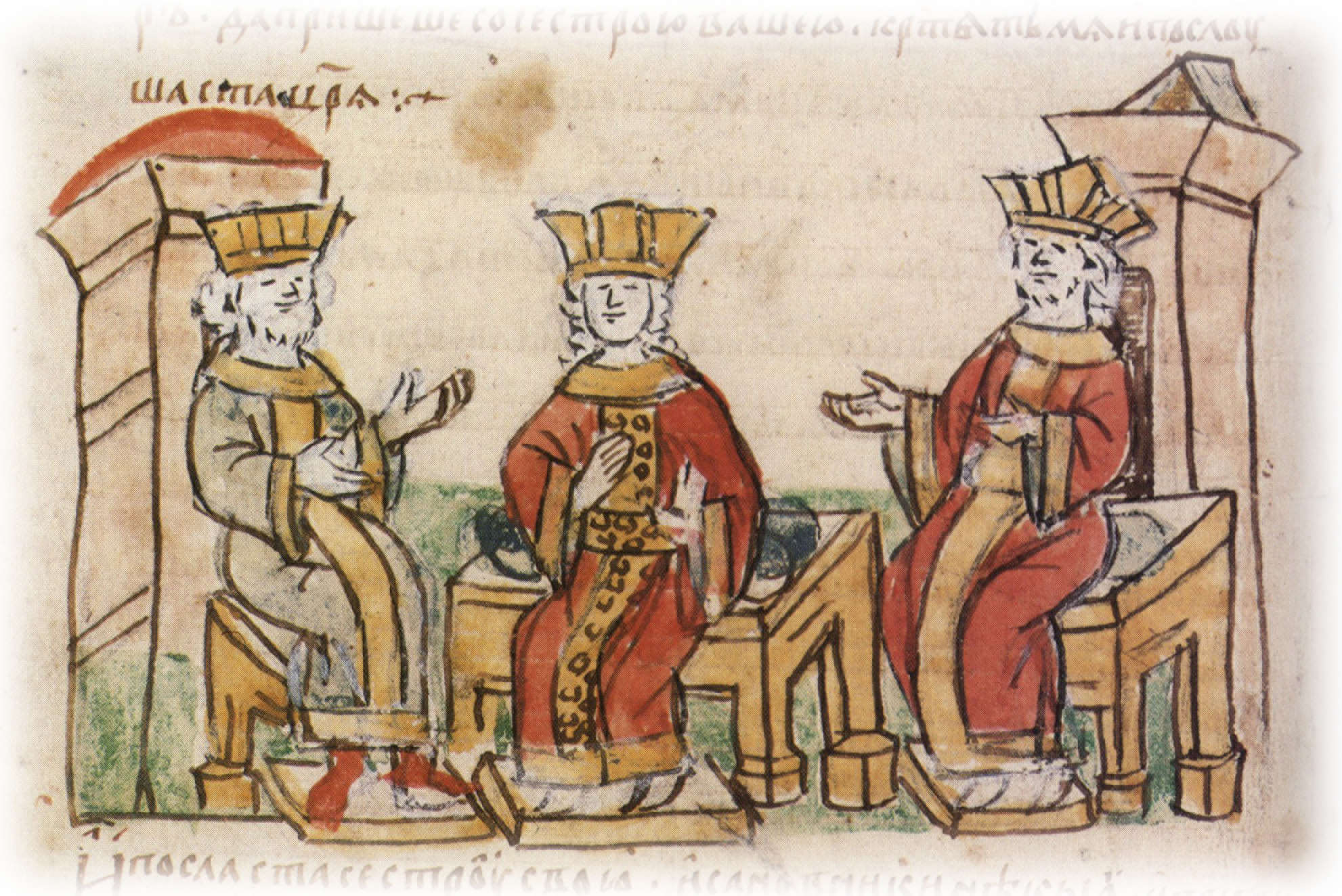 Vasily II and Constantine VIII persuade Anna to marry Vladimir
