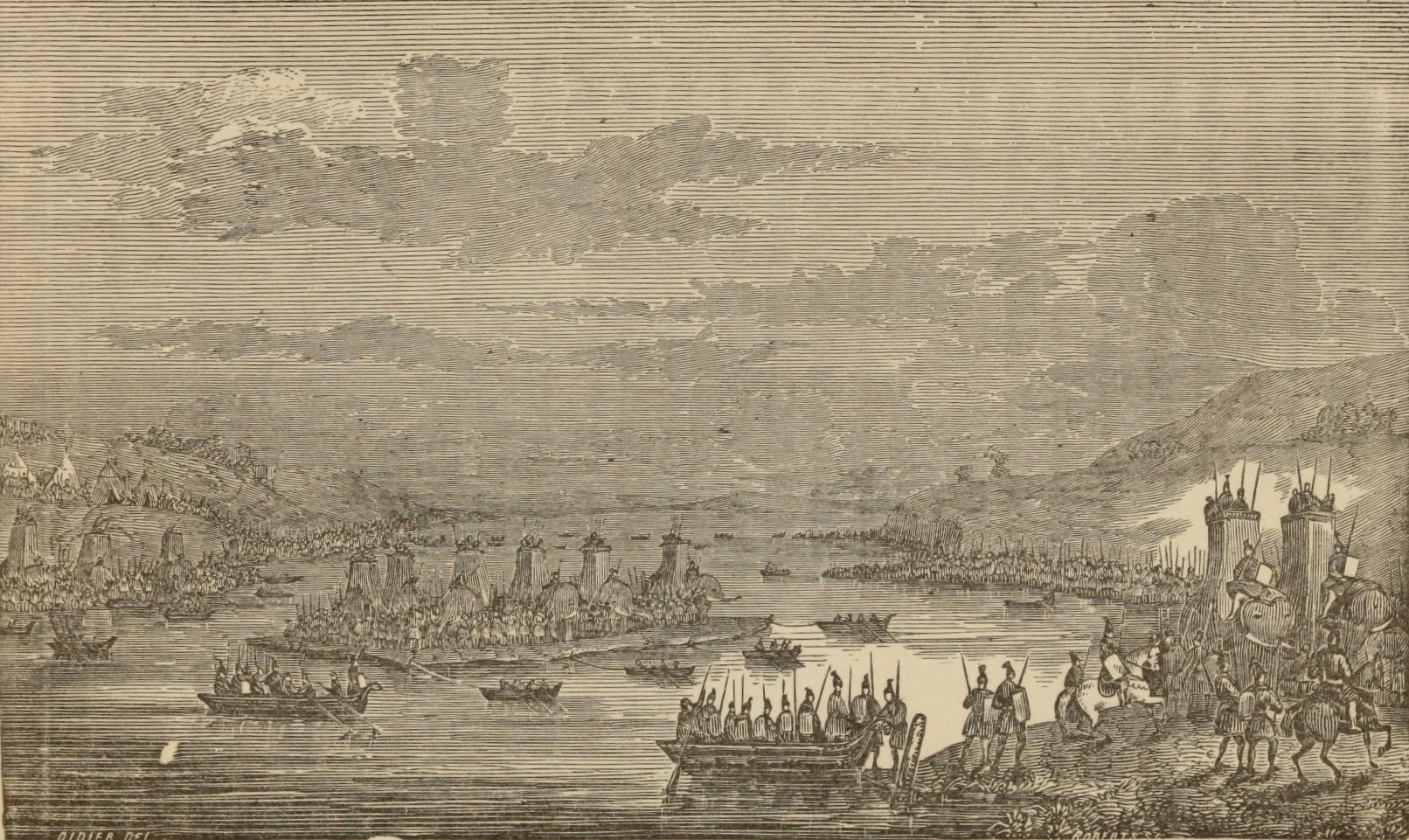 The elephants crossing the Rhone