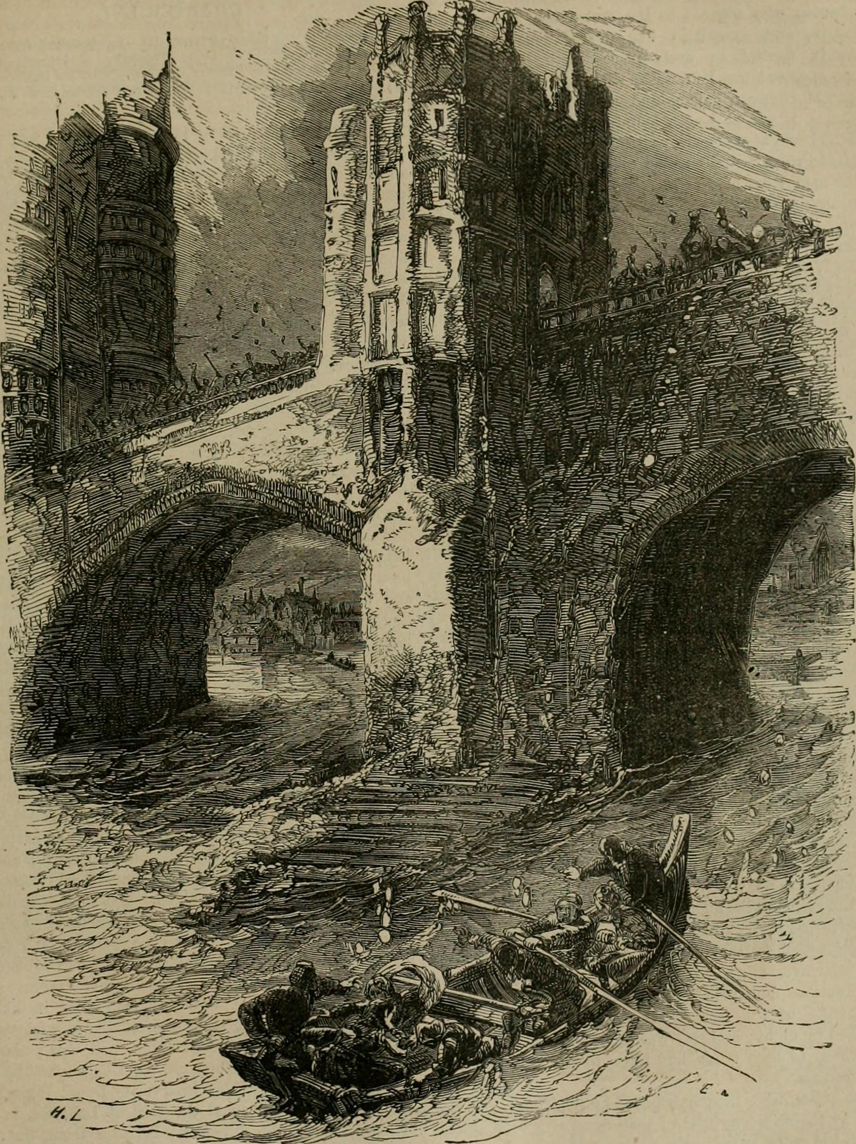 Escape of Queen Eleanor Under the London Bridge