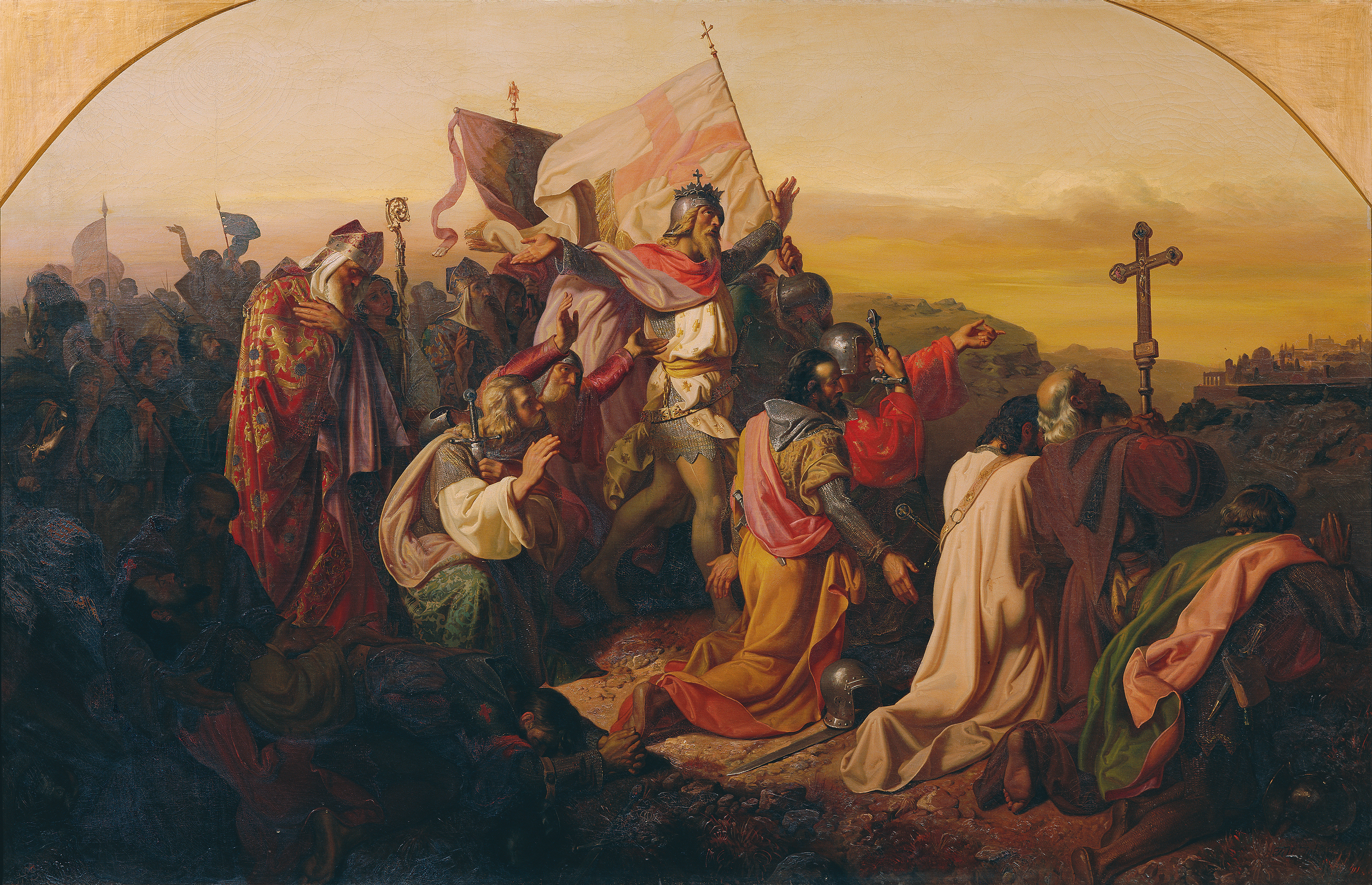 Godfrey of Bouillon and Crusaders