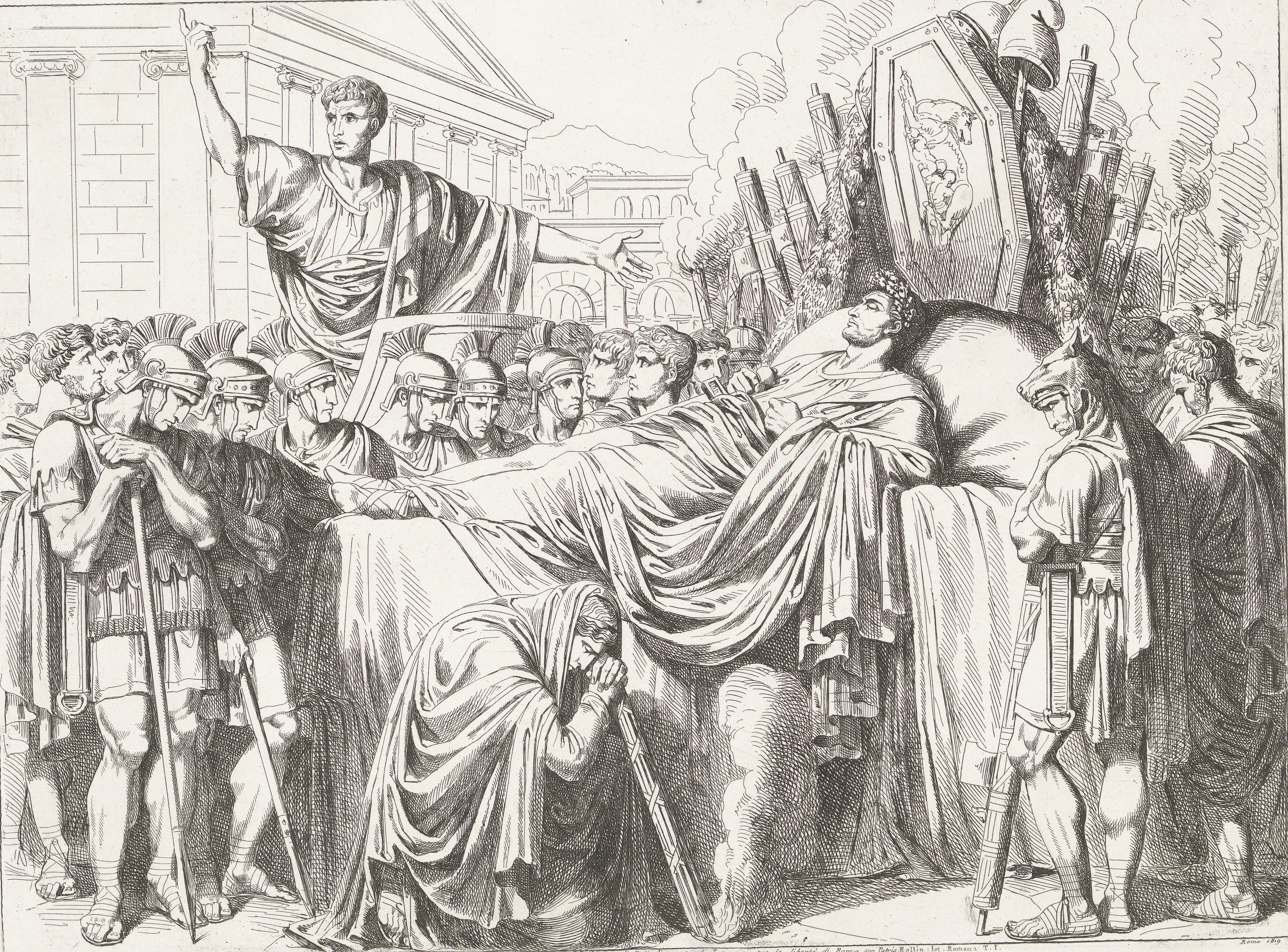 Funeral oration by Valerius for Brutus