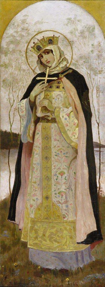 St Olga by Nesterov in