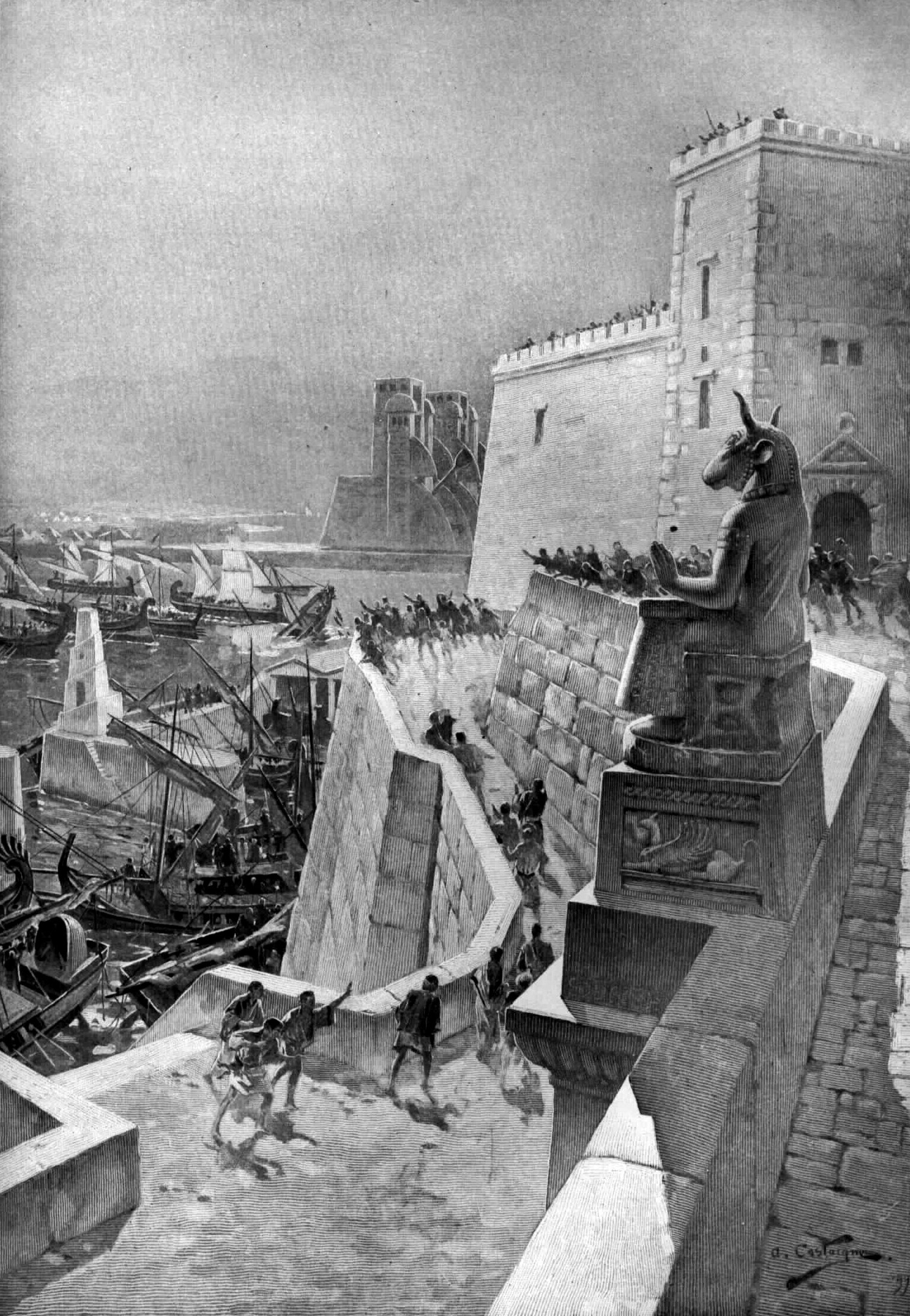 A naval action during Alexander the Great's Siege of Tyre