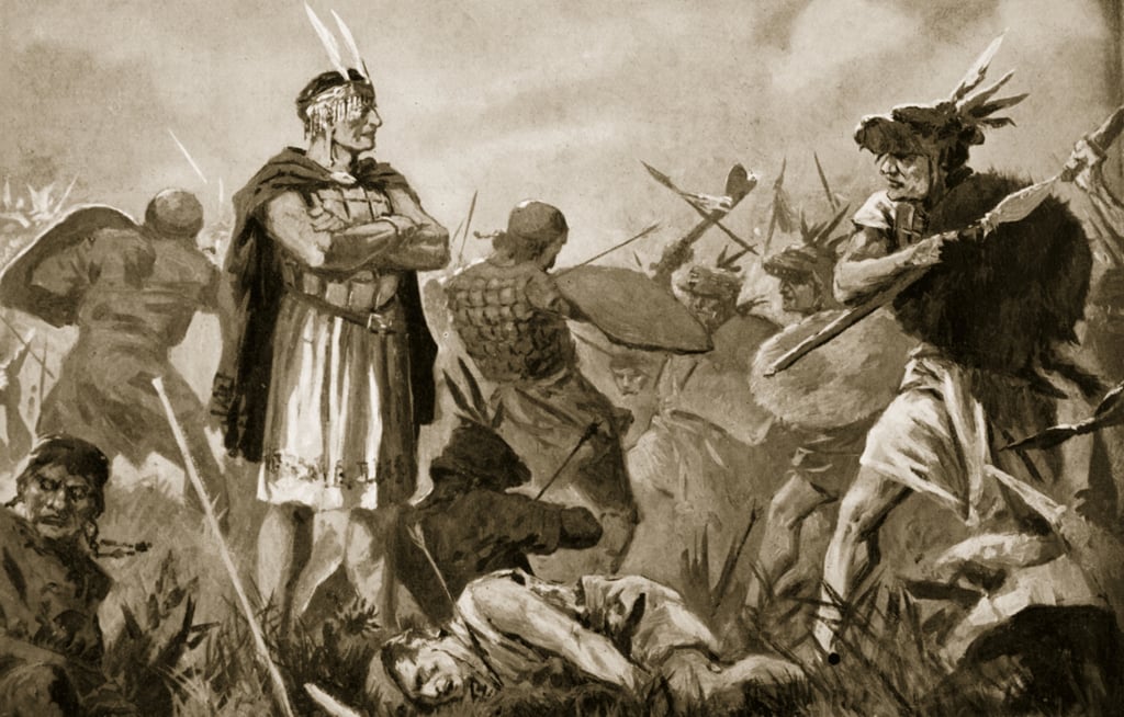 Huscar and Atahualpa fighting over the Inca Empire