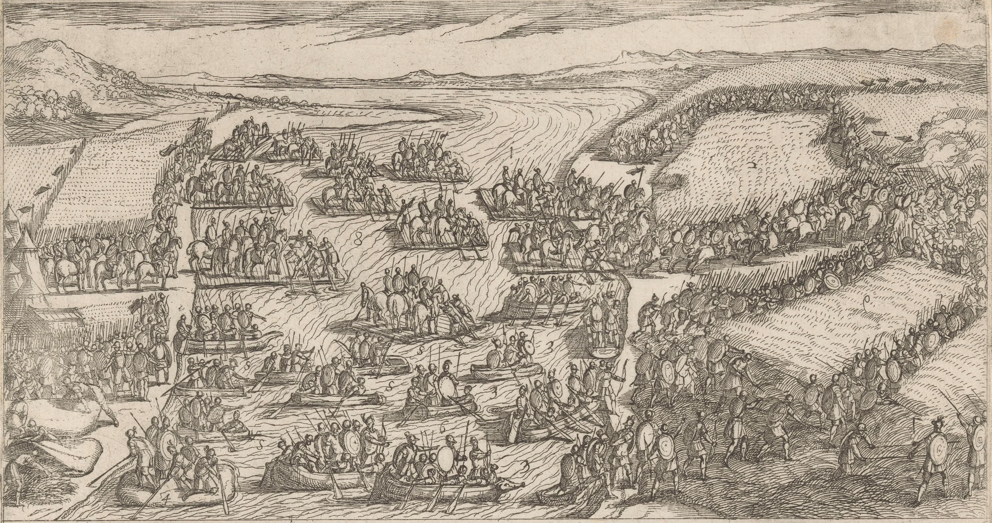 Alexander the Great and his army cross the river Ister Antonio Tempesta