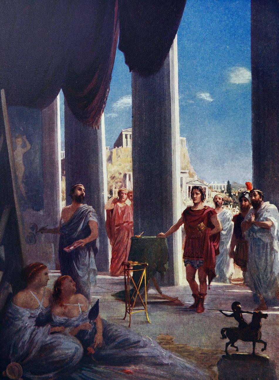 Alexander the Great visiting the studio of Apelles