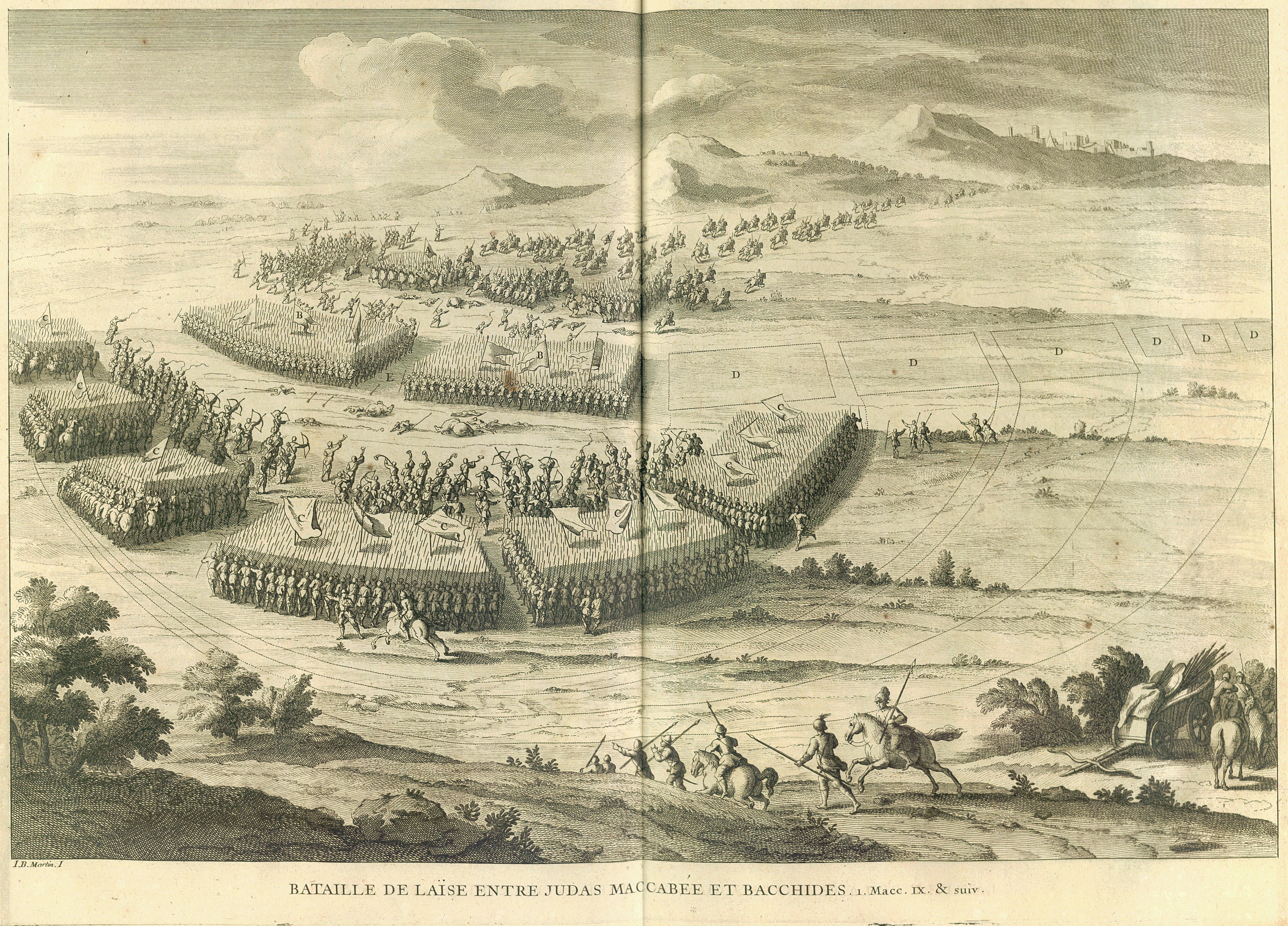 Battle of Elasa (Augustin Calmet, c. 1730)