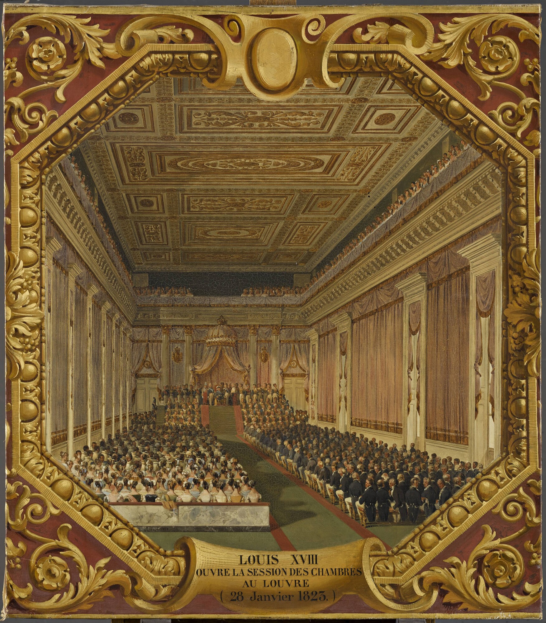 Royal session for the opening of the Chambers at the Louvre