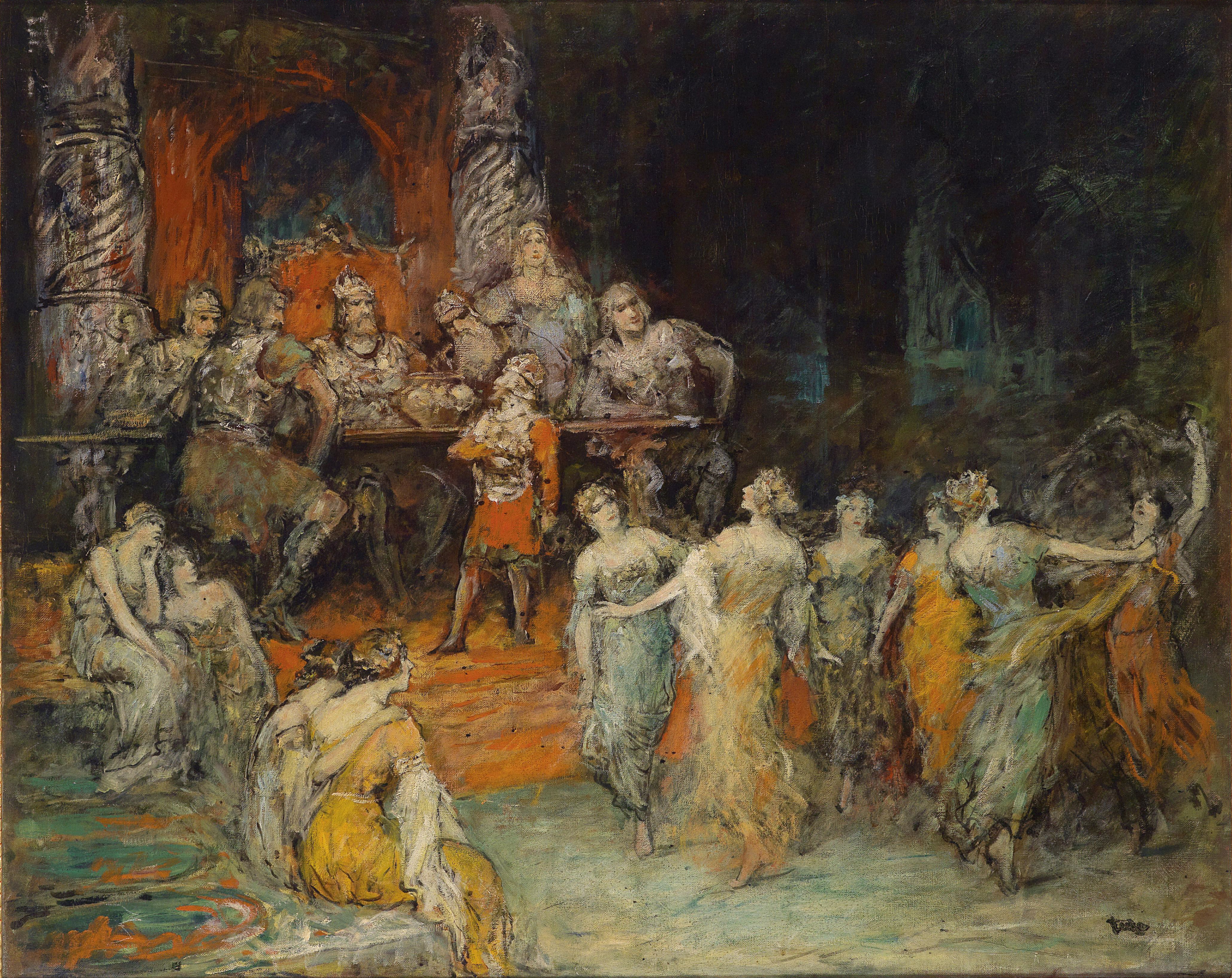 Dwarf King Laurin at the court of Dietrich von Bern