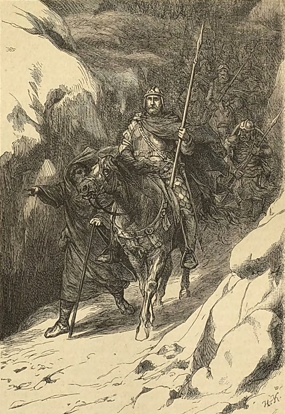 Charlemagne crossing the Alps