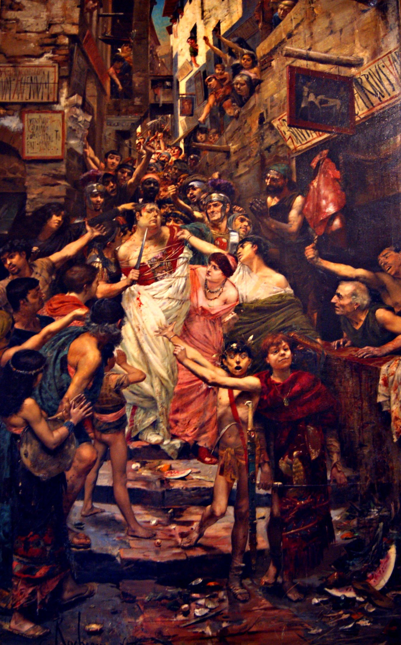 Vitellius dragged through the streets of Rome by the populace