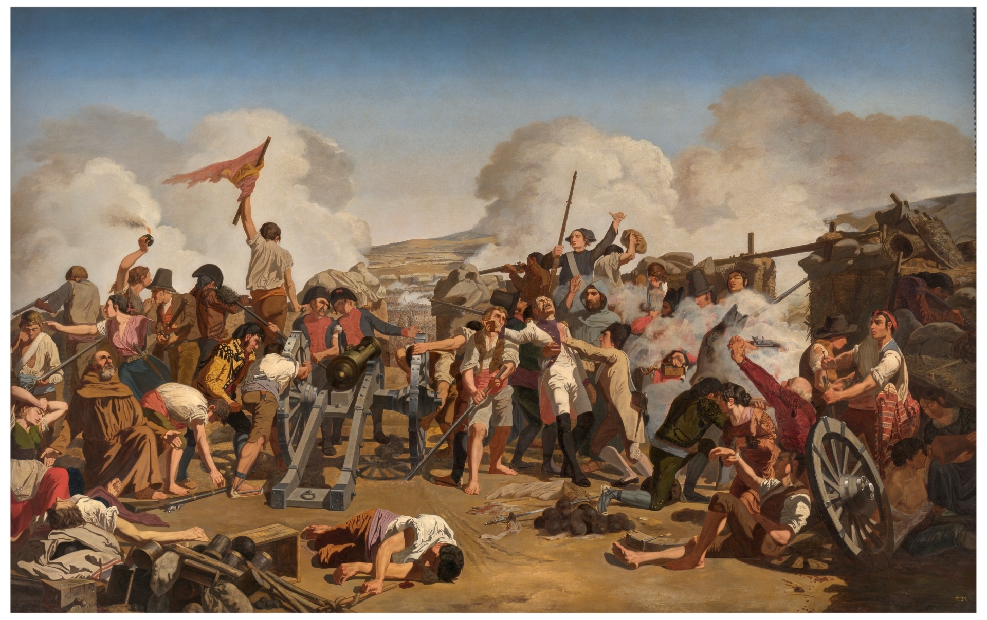 Captain Romeo dies repelling the French at the Battery of la Puerta del Carmen. Episode of the First Siege of Zaragoza